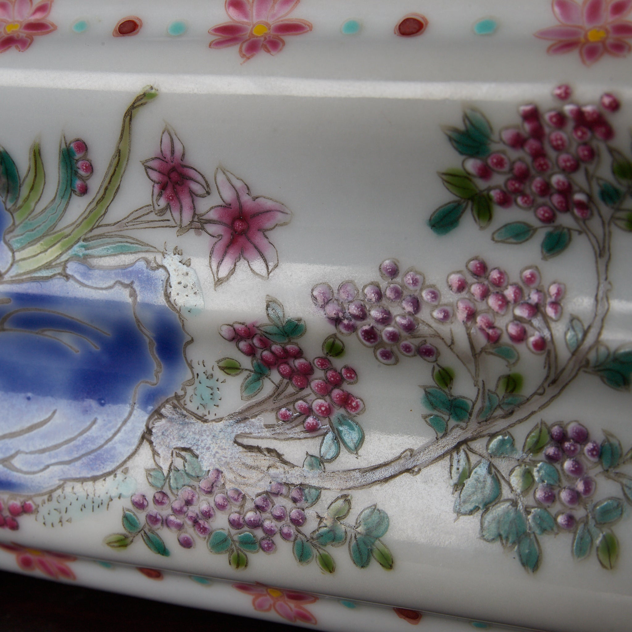 清代–民国期 粉彩百花文四方蓋瓶 茶入(1616–1949CE)