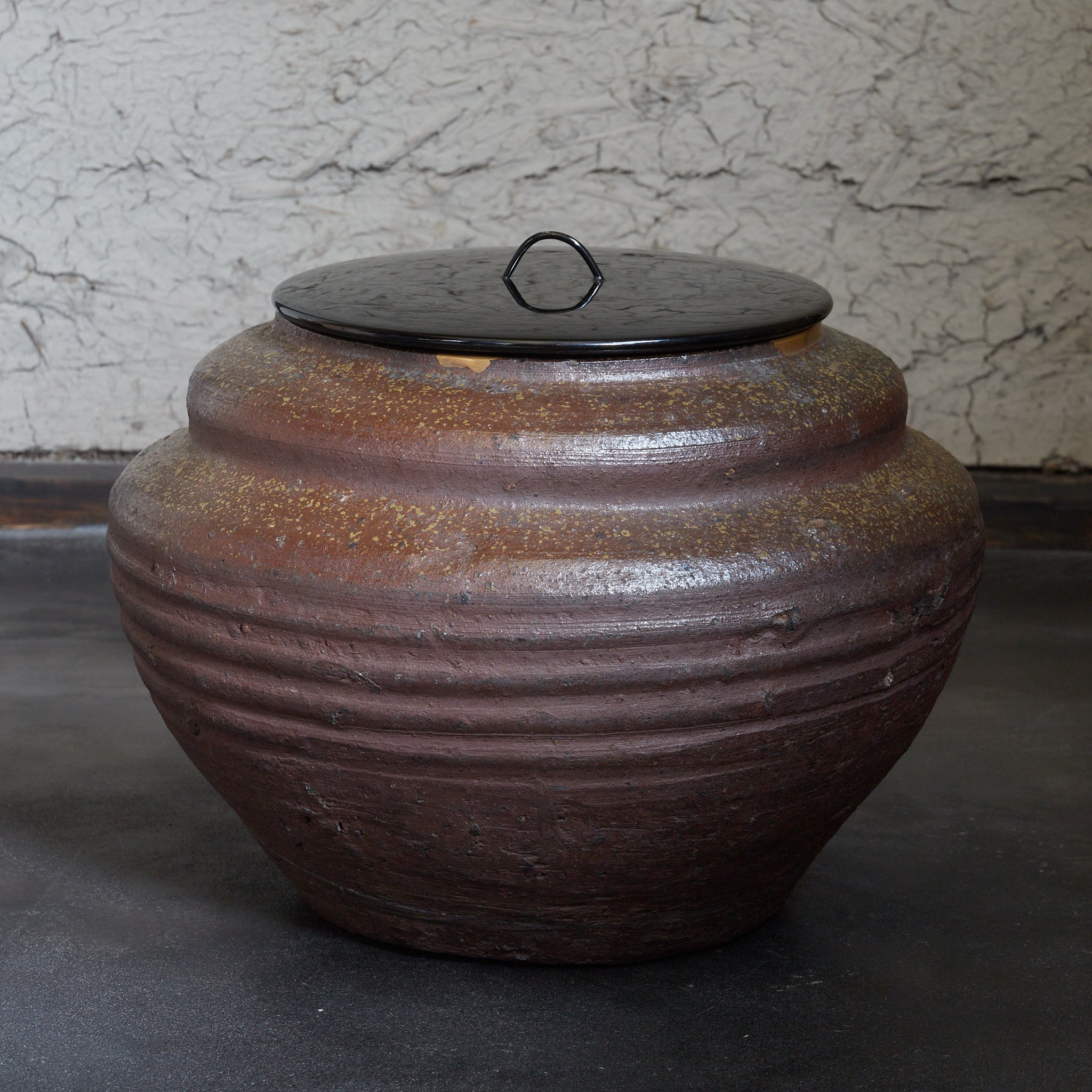 江戸時代 古丹波 壺 水指 木箱付(1603–1867CE)