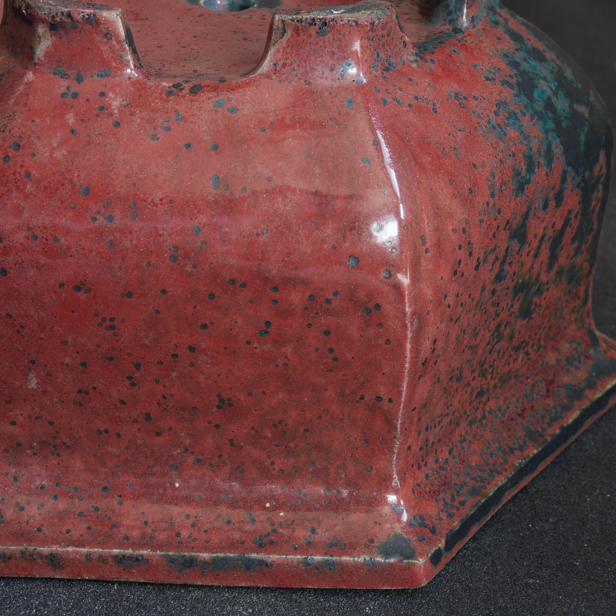 清代 鈞窯六角盆器 木箱付(1616–1911CE)