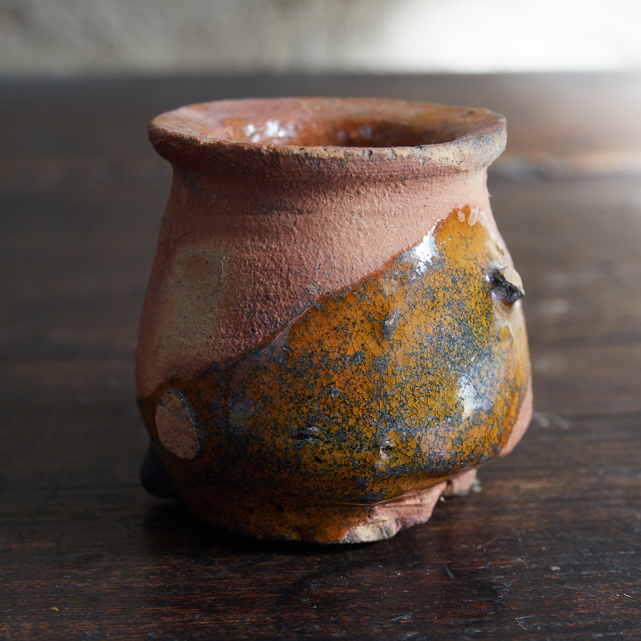 オランダアンティーク 色付デルフト 小壺（近世：16–19世紀） | 入蘆花
