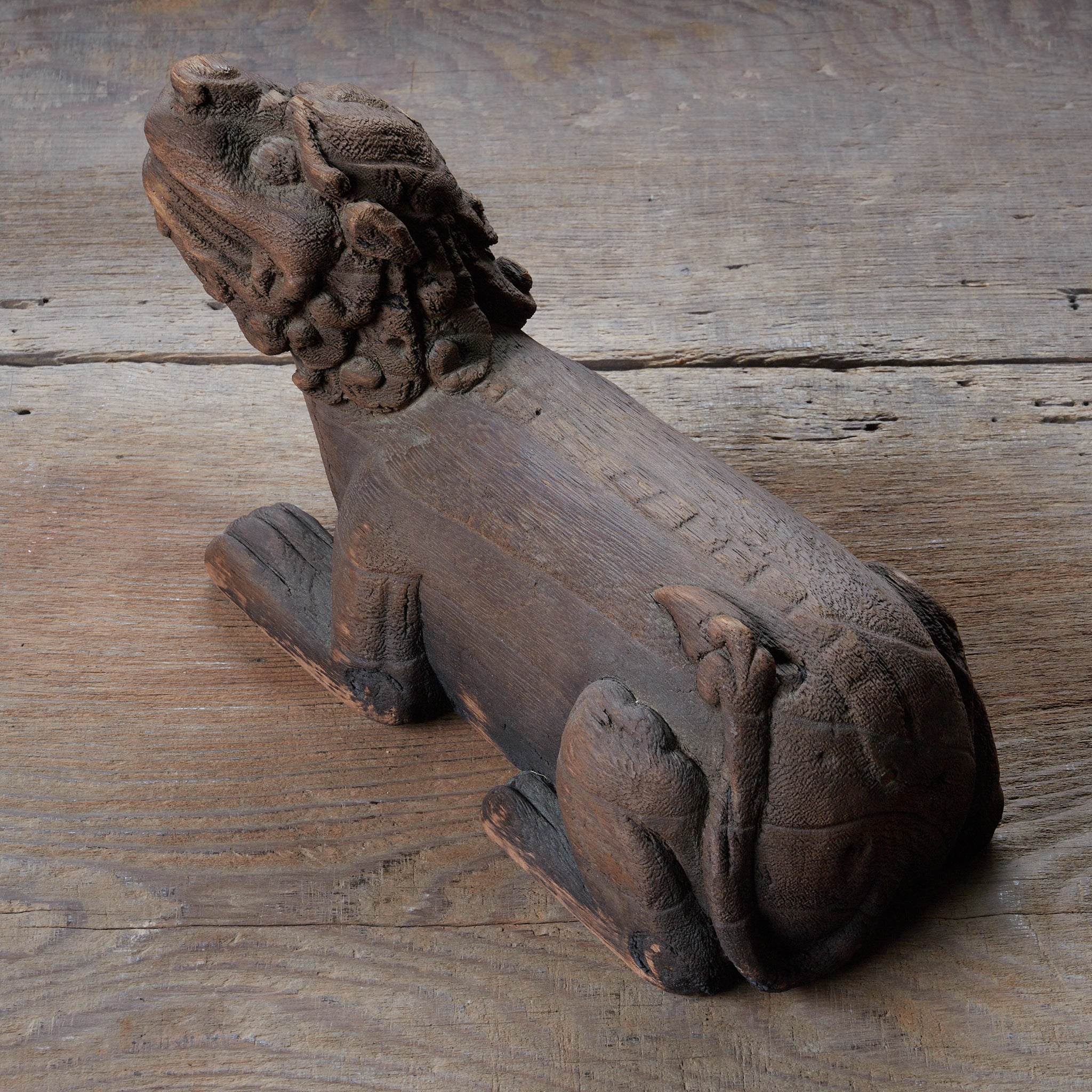 FIGURES DE LIONS A-UN EN BOIS, Paire, Dynastie Joseon (1392–1897 apr. J.-C.) | Image de détail 27