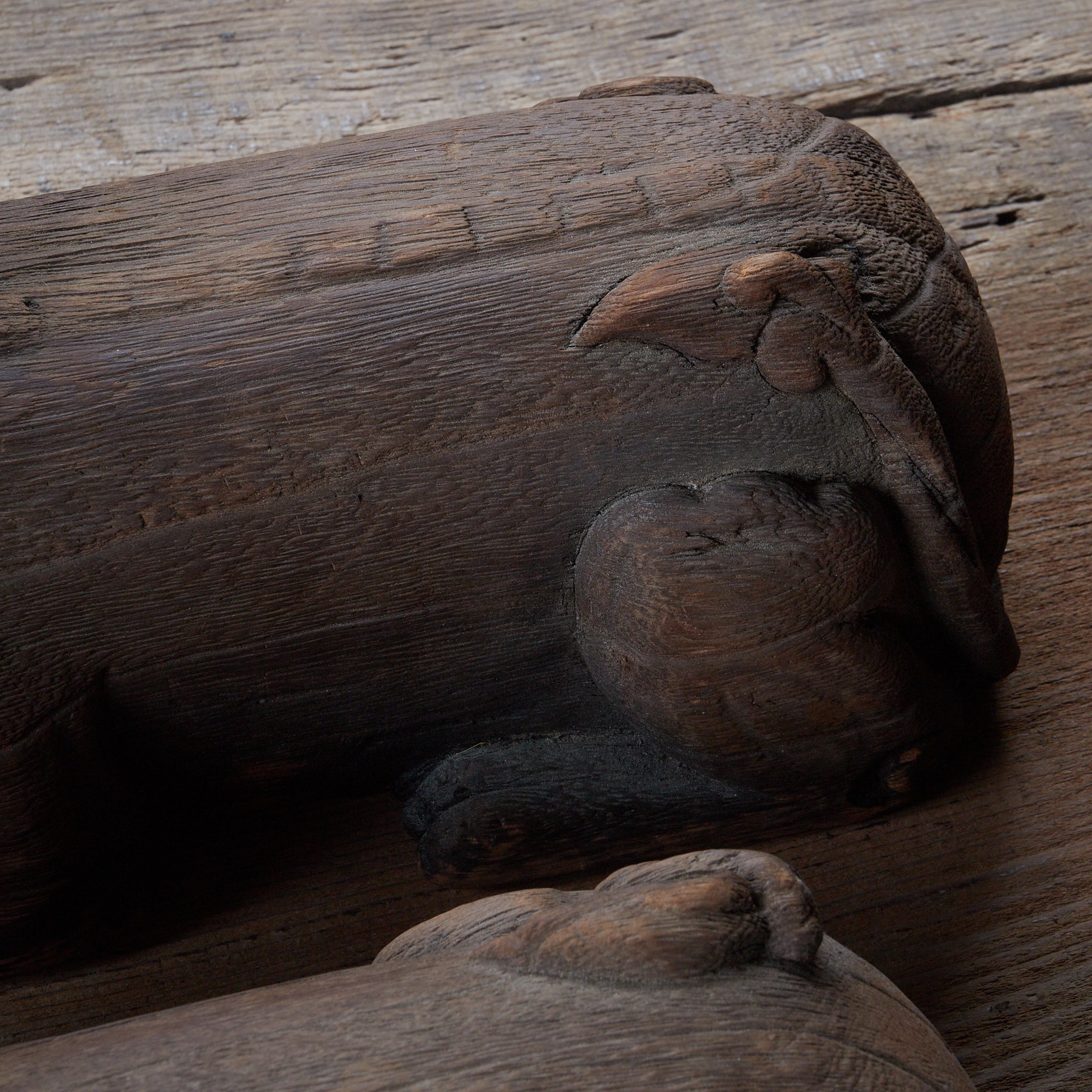 FIGURES DE LIONS A-UN EN BOIS, Paire, Dynastie Joseon (1392–1897 apr. J.-C.) | Image de détail 46