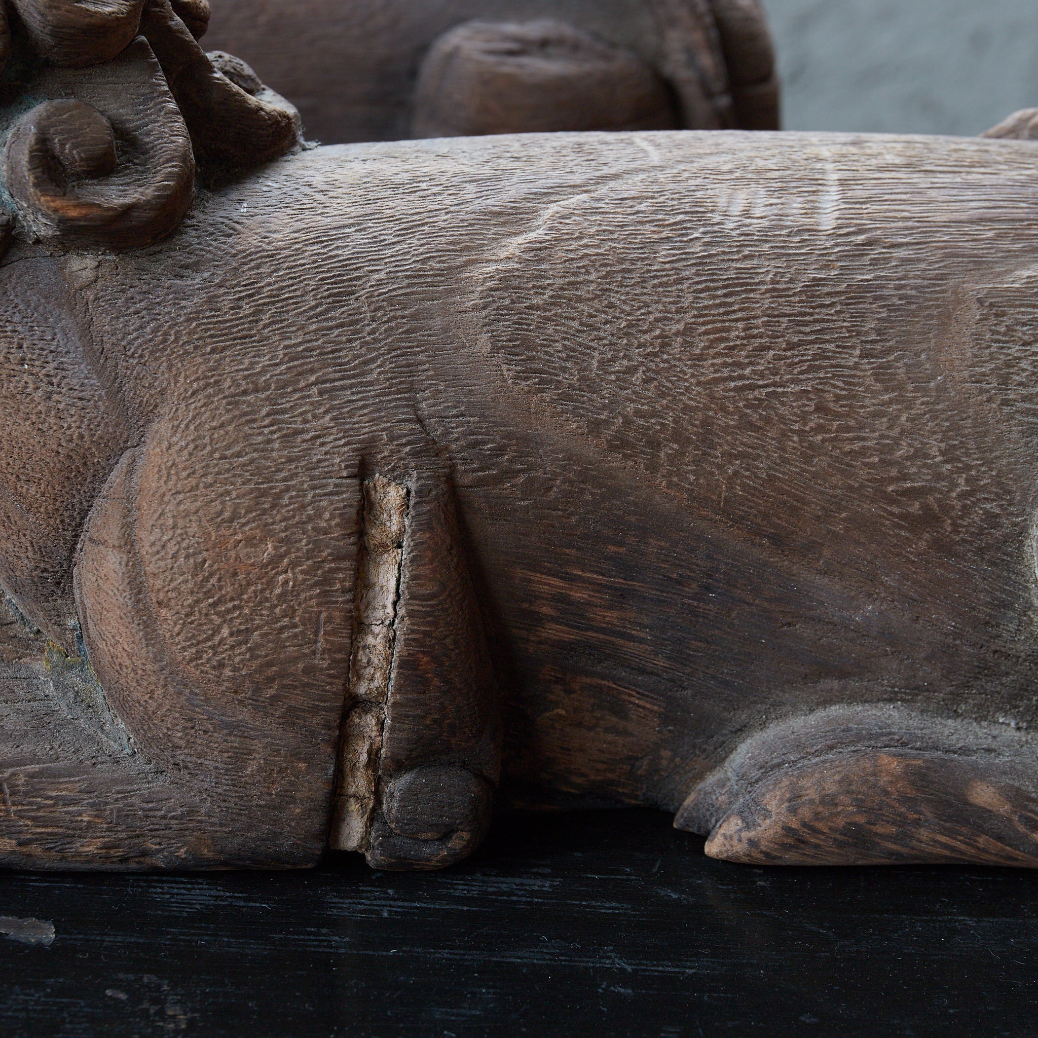 FIGURES DE LIONS A-UN EN BOIS, Paire, Dynastie Joseon (1392–1897 apr. J.-C.) | Image de détail 75
