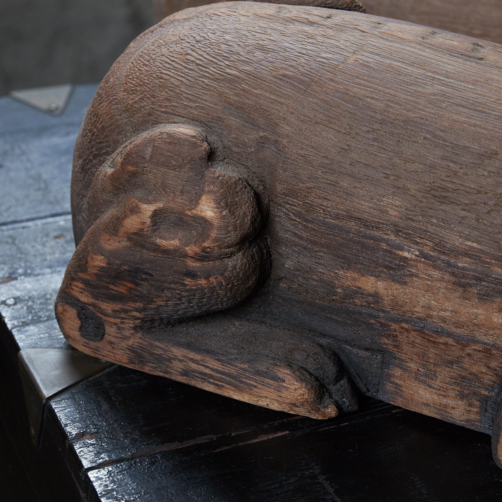 FIGURES DE LIONS A-UN EN BOIS, Paire, Dynastie Joseon (1392–1897 apr. J.-C.) | Image de détail 79