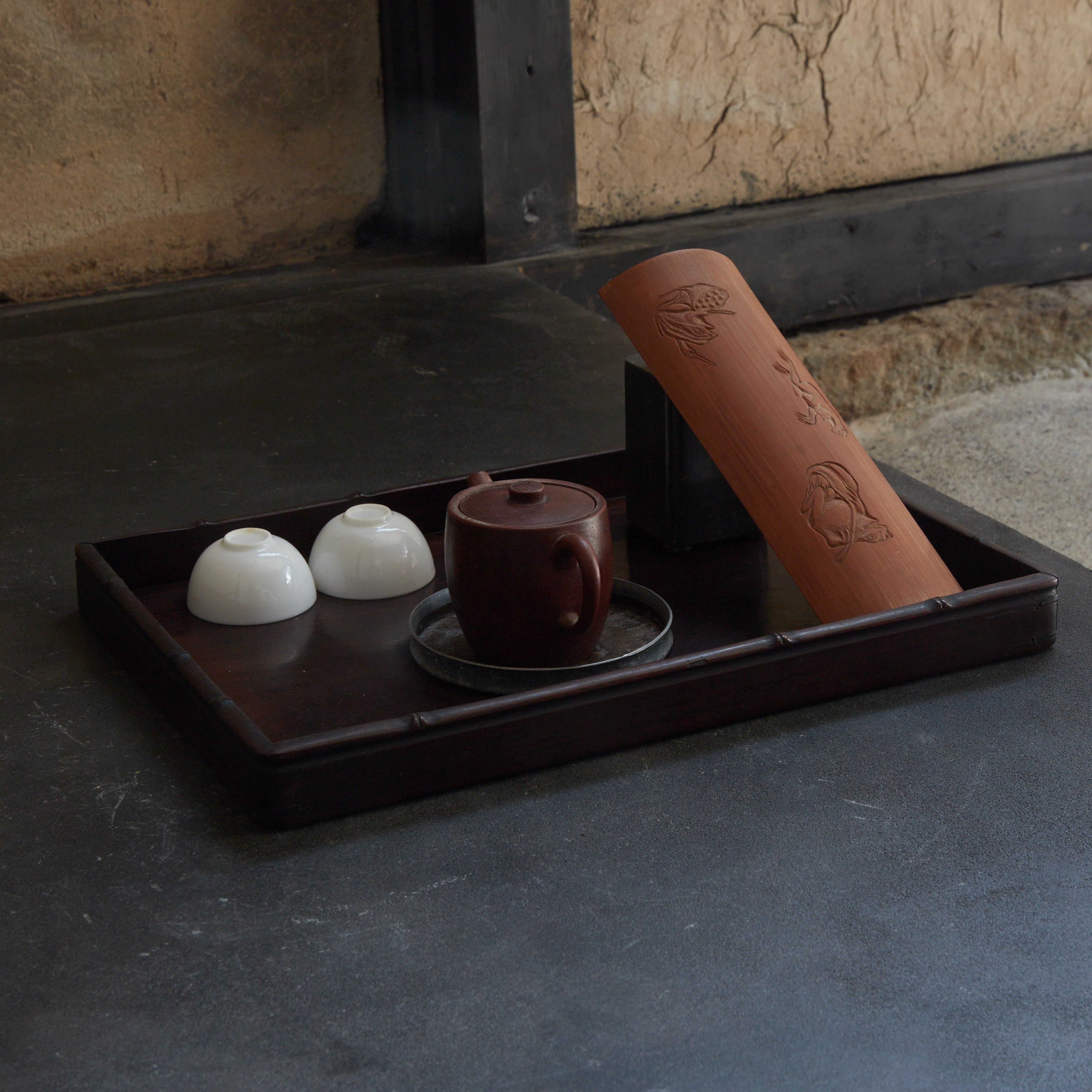 清代 唐木四方煎茶盆(1616–1911CE) – 盆