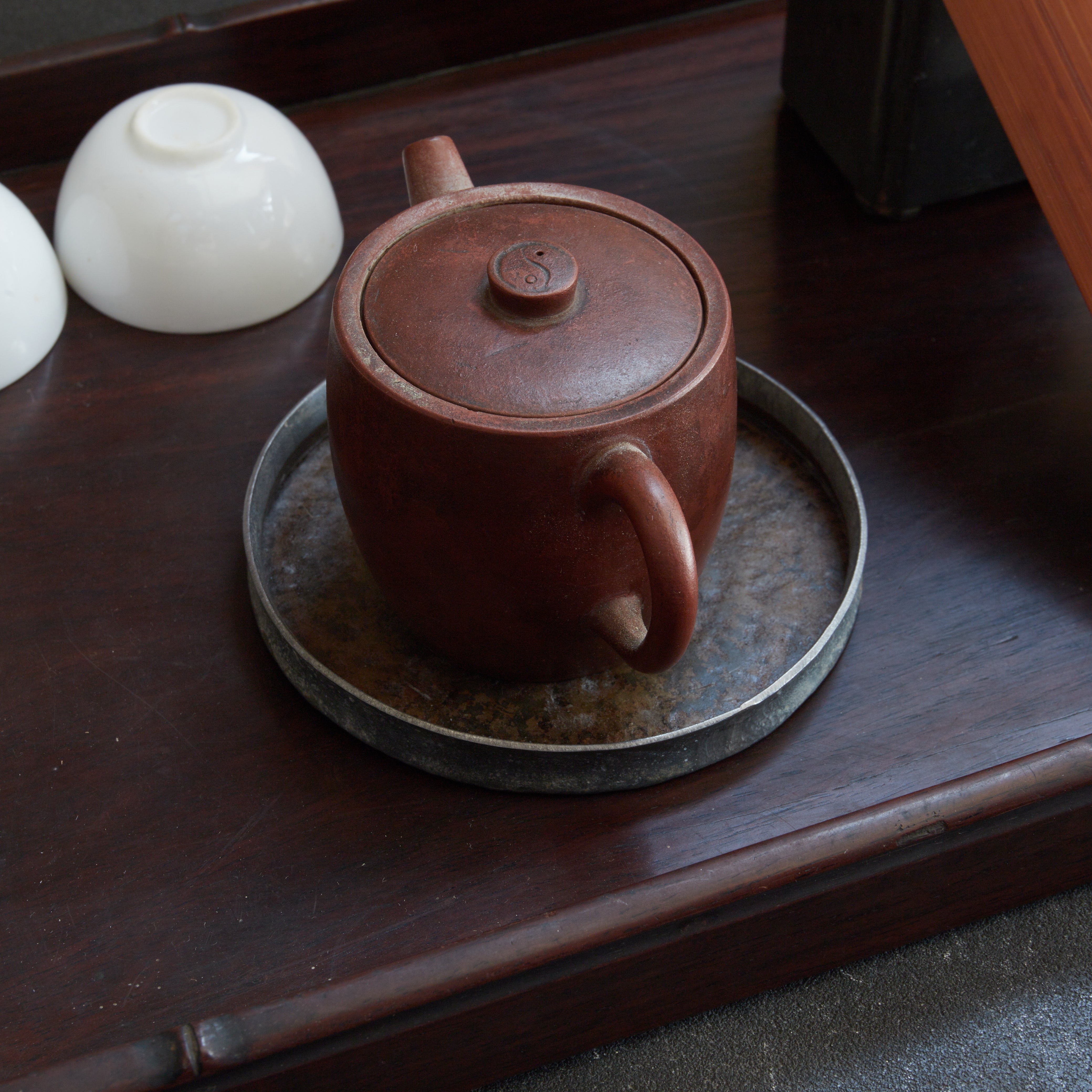 清代 古錫円式瓶座(1616–1911CE) – 瓶床・急須台