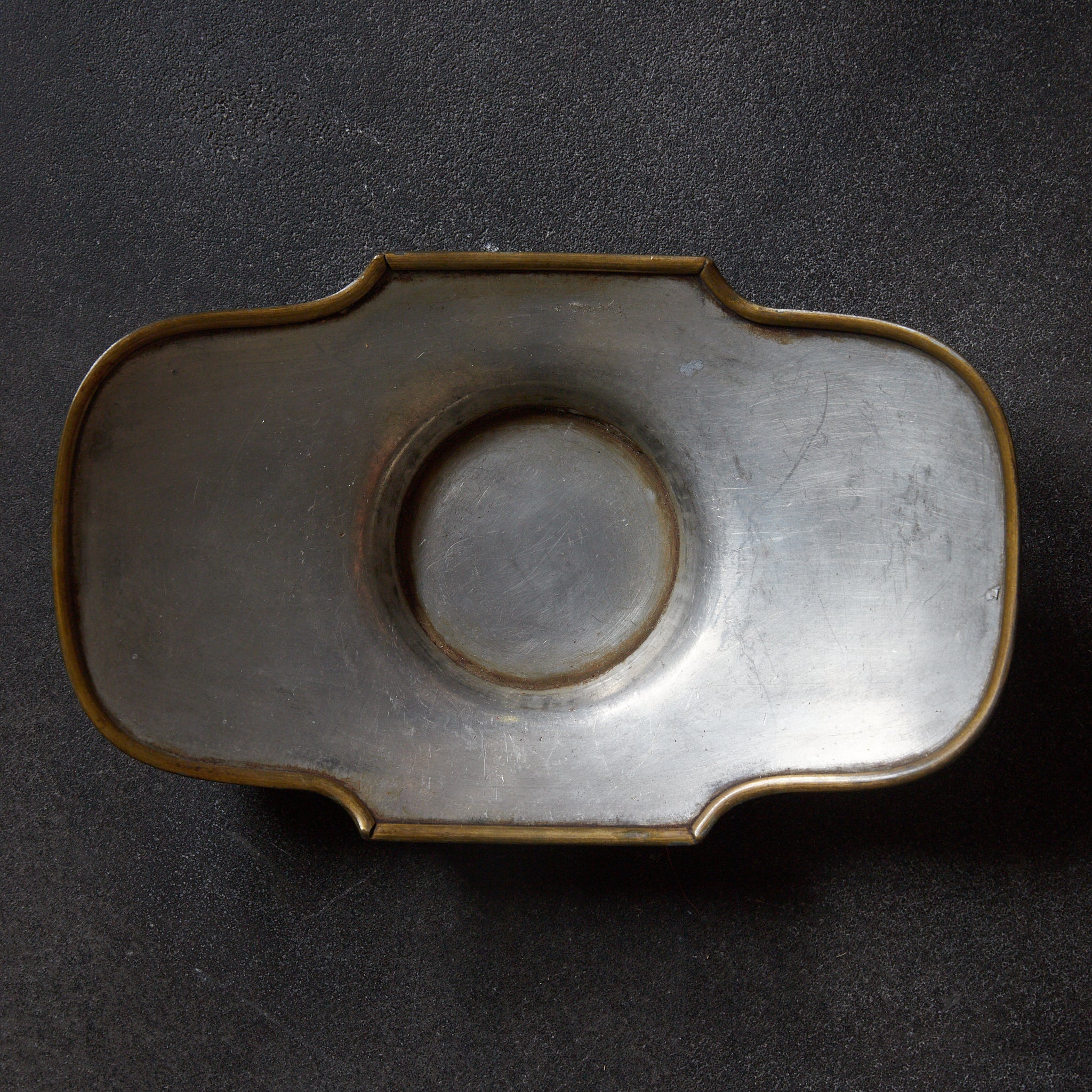 清代 古錫銅覆花弁形茶托 5客揃(1616–1911CE)|詳細画像12