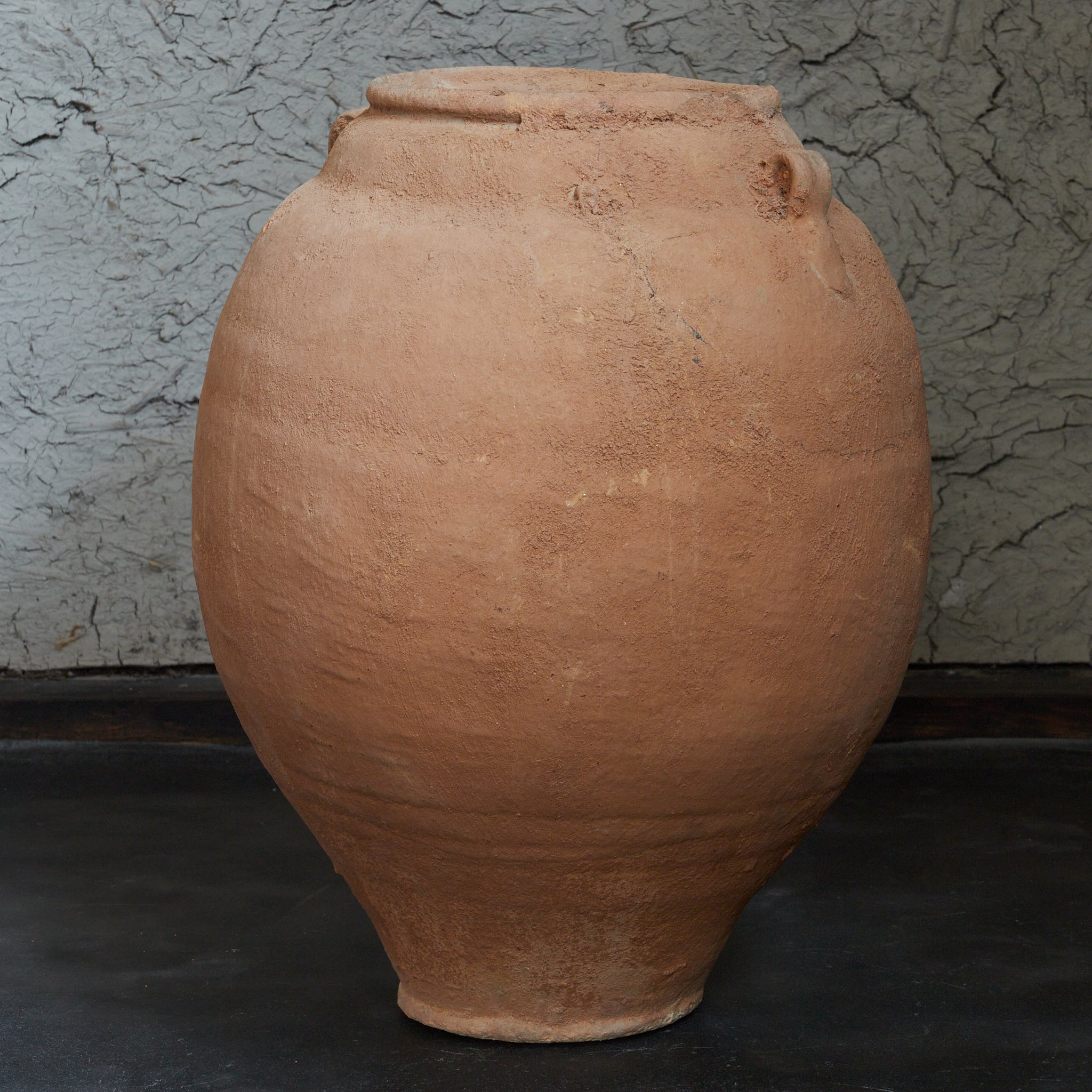 MELONENRIPPENFÖRMIGES ZWEIHENKELGEFÄSS, Blaugrün glasiert, Tang–Song-Zeit (618–1279 n. Chr.) | Detailansicht 3
