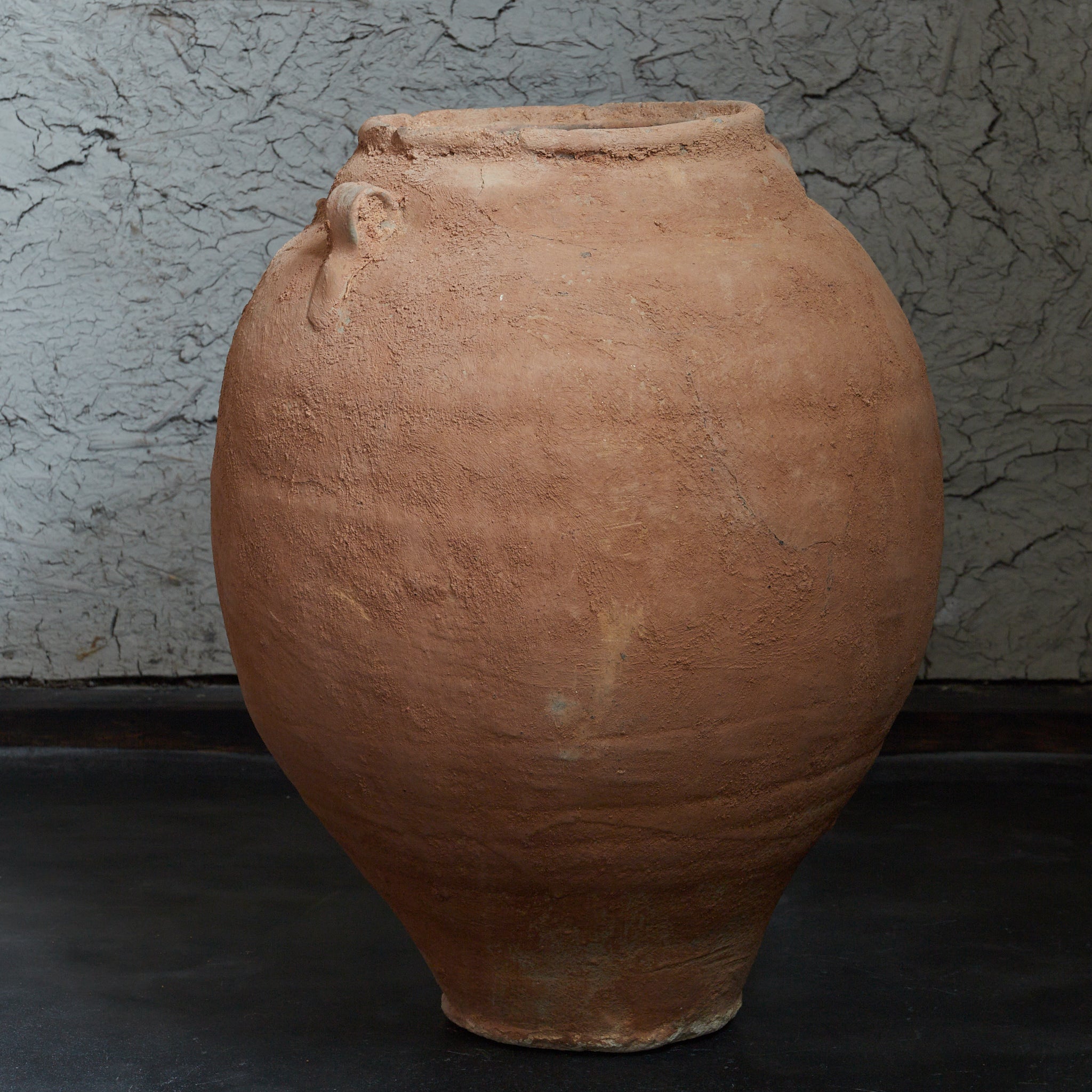 MELONENRIPPENFÖRMIGES ZWEIHENKELGEFÄSS, Blaugrün glasiert, Tang–Song-Zeit (618–1279 n. Chr.) | Detailansicht 5