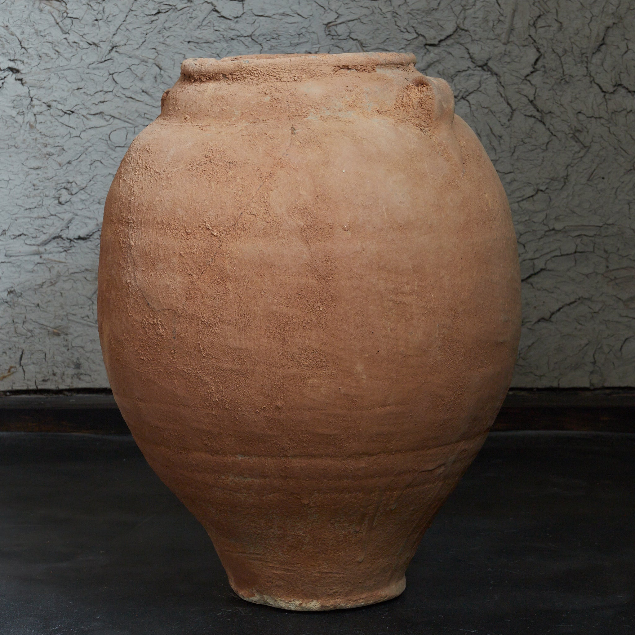 MELONENRIPPENFÖRMIGES ZWEIHENKELGEFÄSS, Blaugrün glasiert, Tang–Song-Zeit (618–1279 n. Chr.) | Detailansicht 7