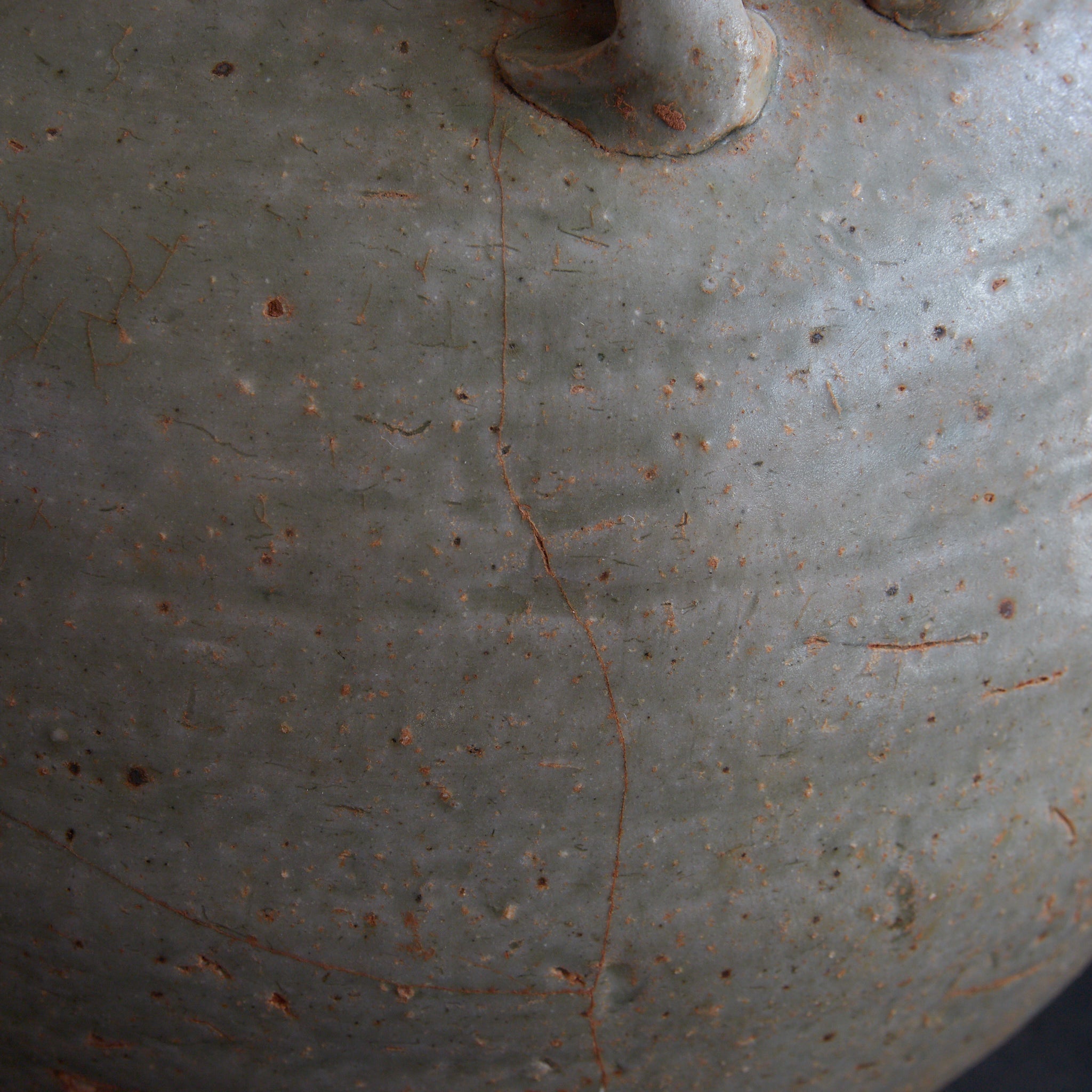 唐代 越州窯 青磁双耳盤口大瓶(618–907CE)|詳細画像31