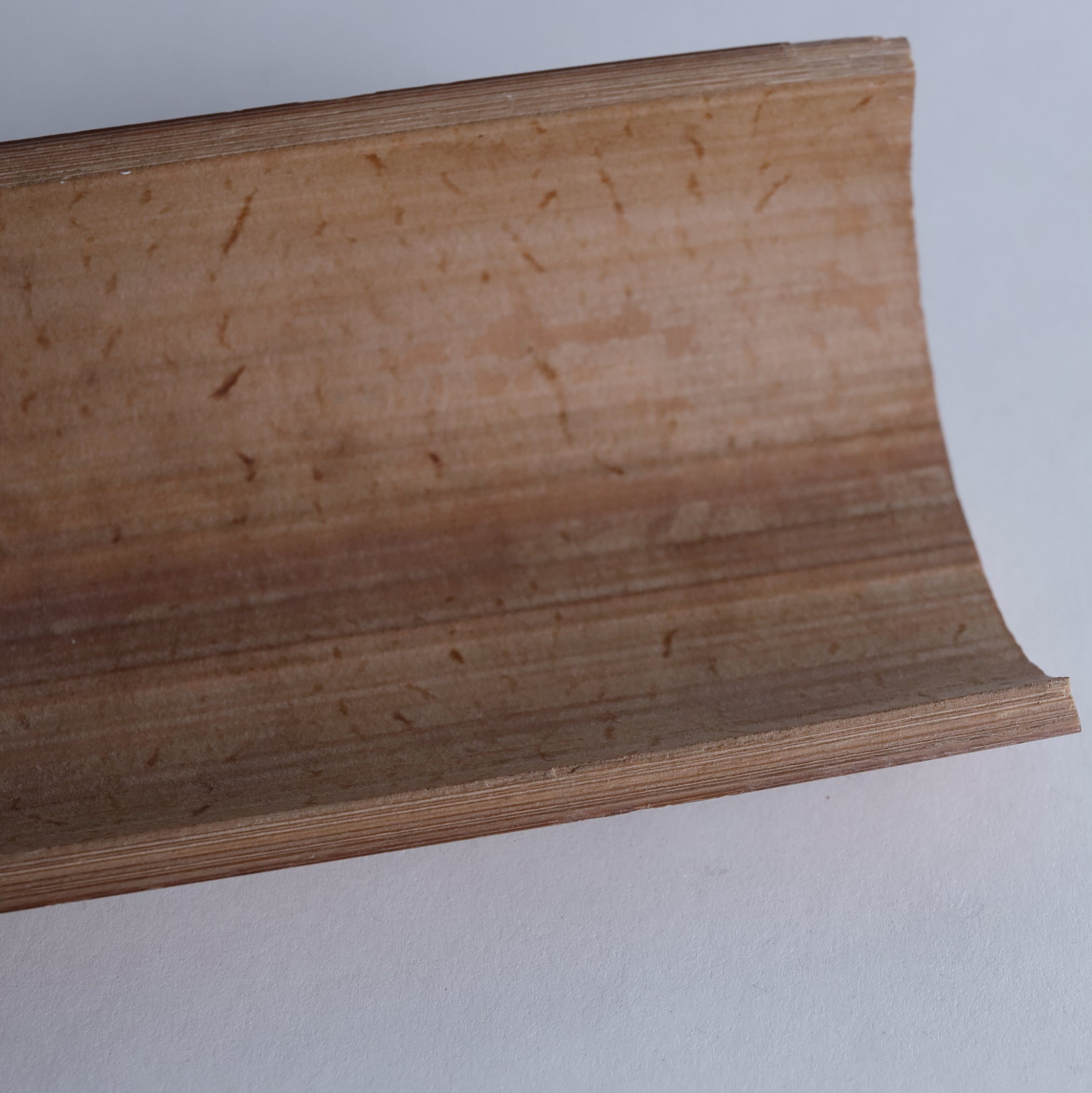 CUCHARA PARA TÉ DE BAMBÚ, Tallada con diseño de paisaje, Moderno(Siglos XIX–XX)