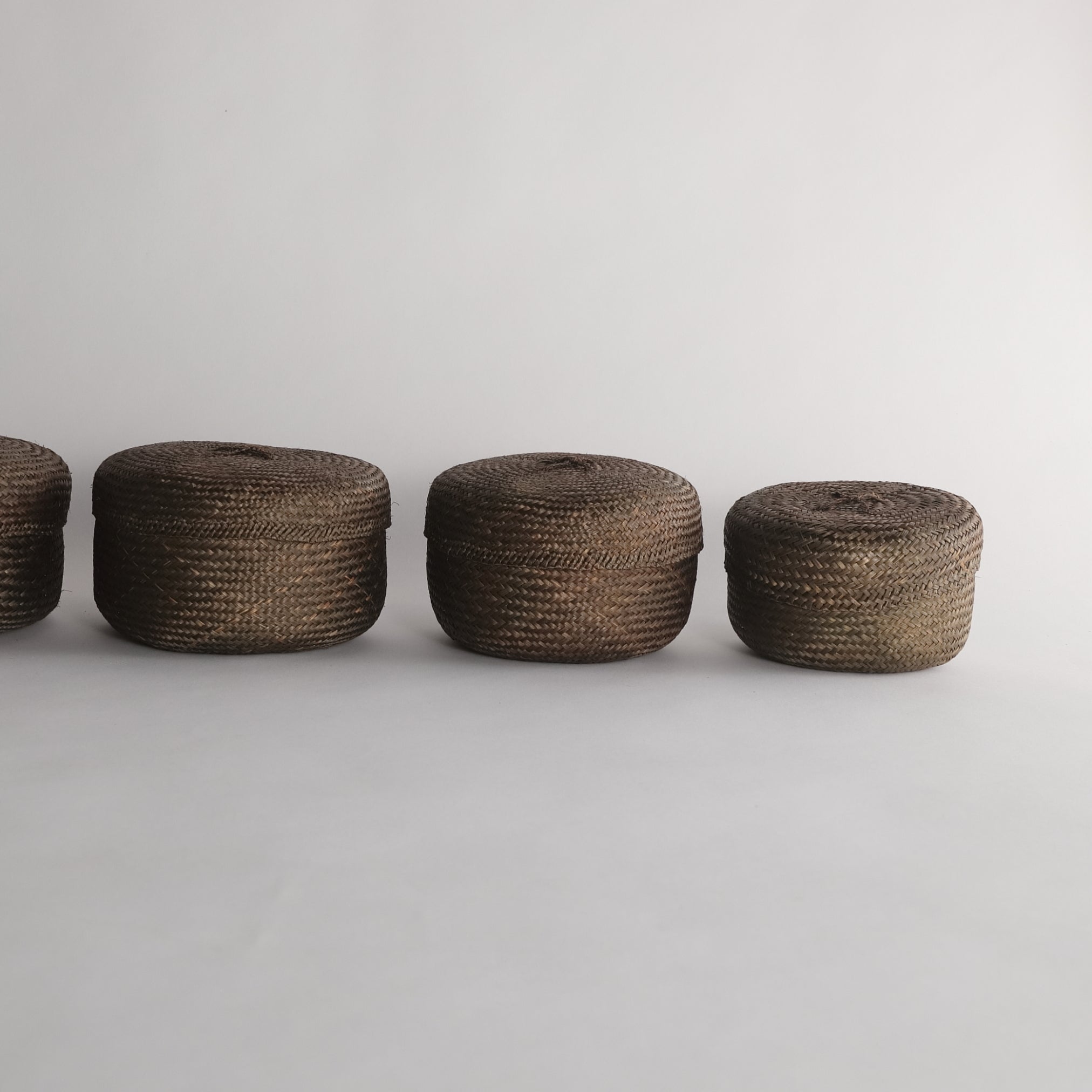 NEST OF LIDDED BASKETS