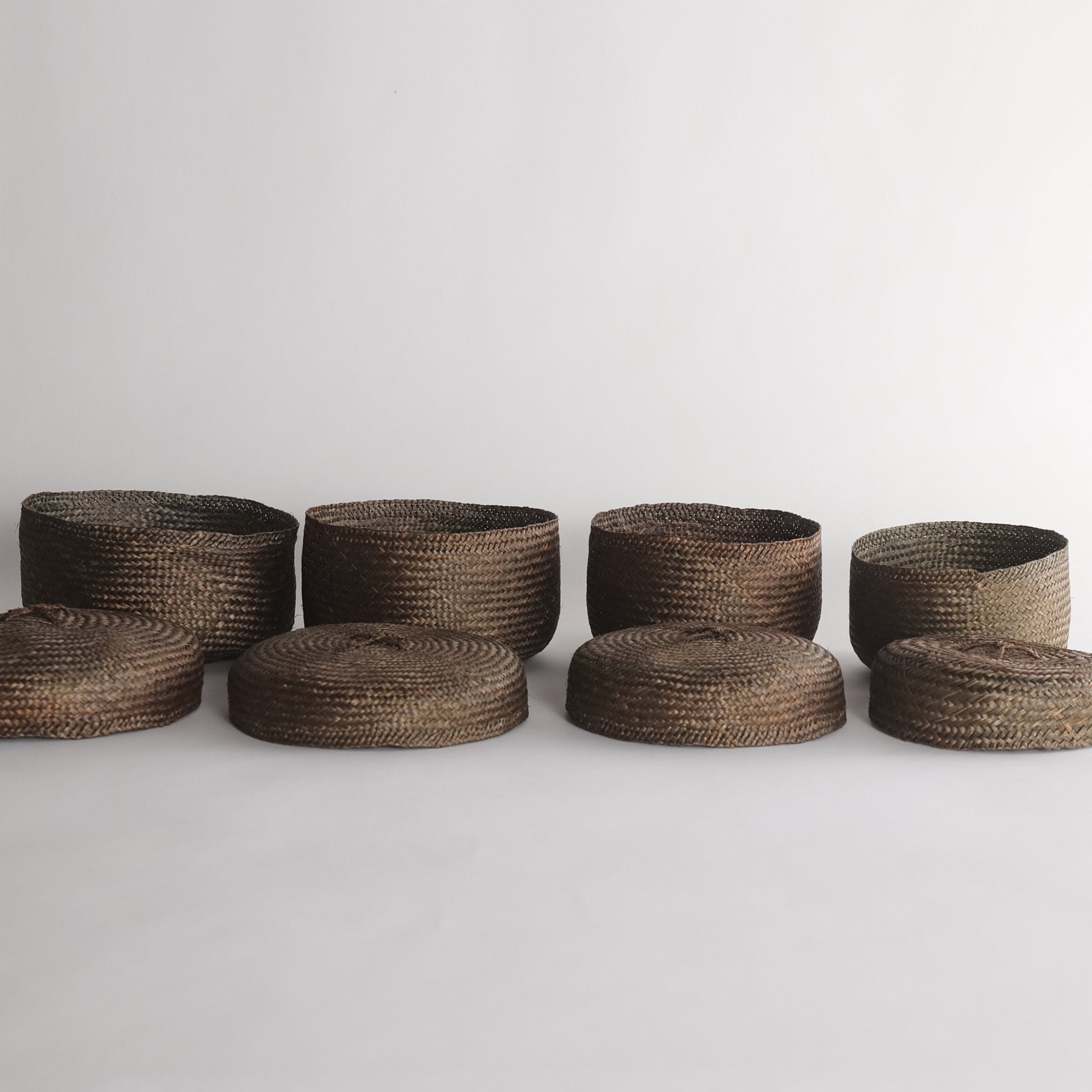 NEST OF LIDDED BASKETS