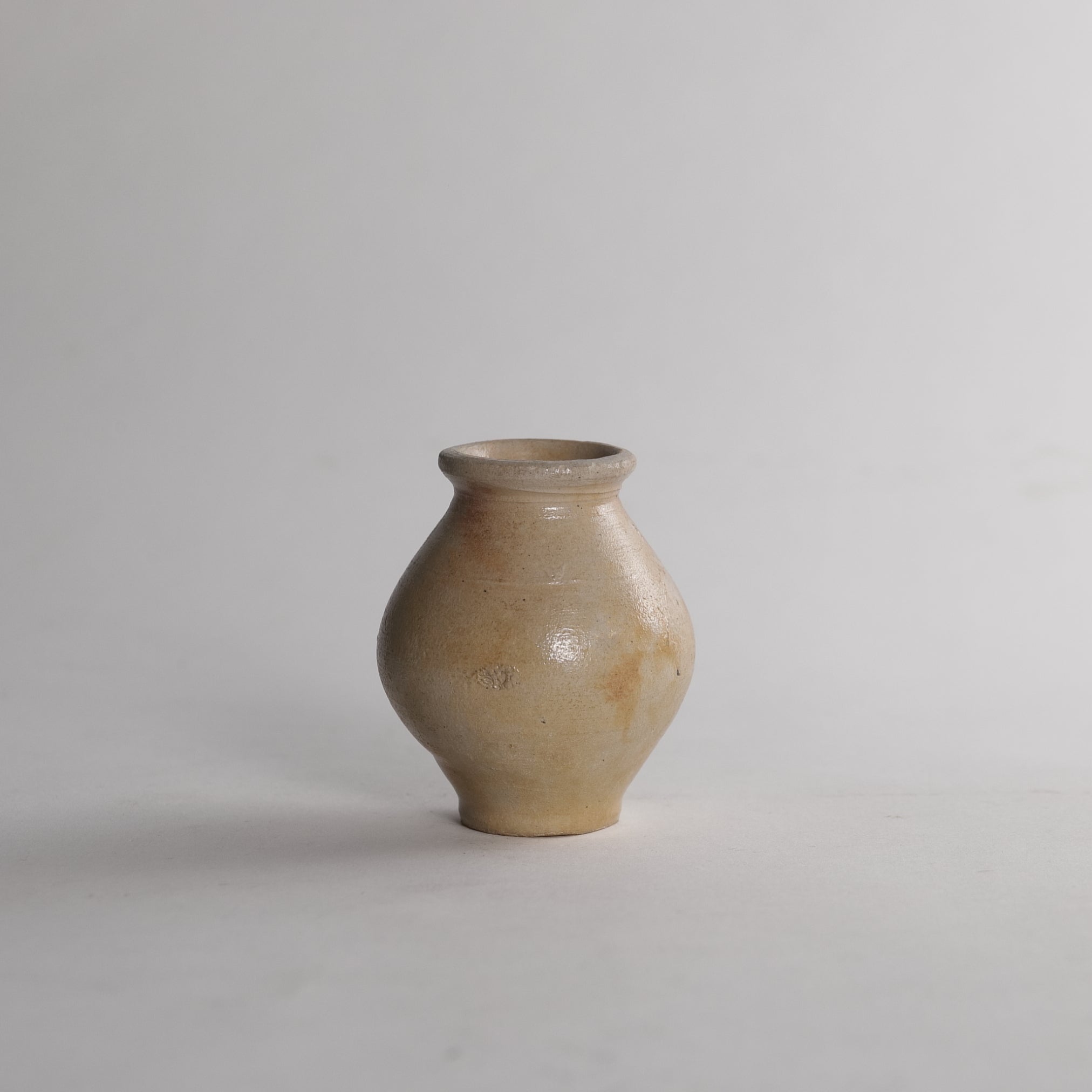 德國古董鹽釉小罐和鑰匙孔蓋板(近世, 西元16–19世紀)