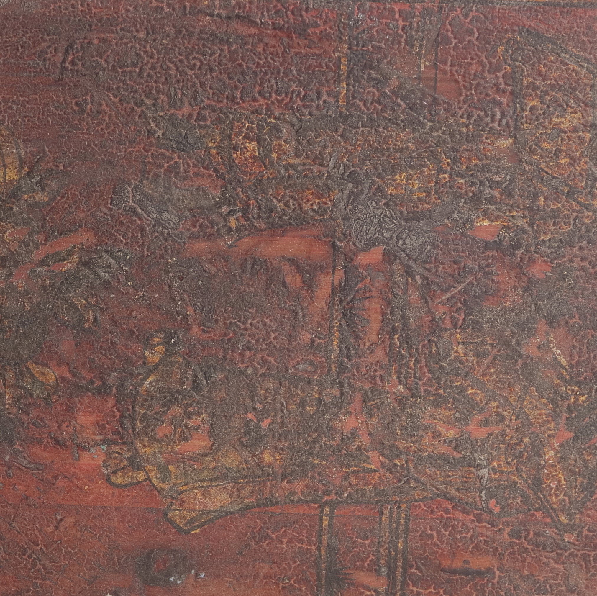 CORNER-CUT WOODEN TEA TRAY, Early Modern Period(16th–19th centuries)