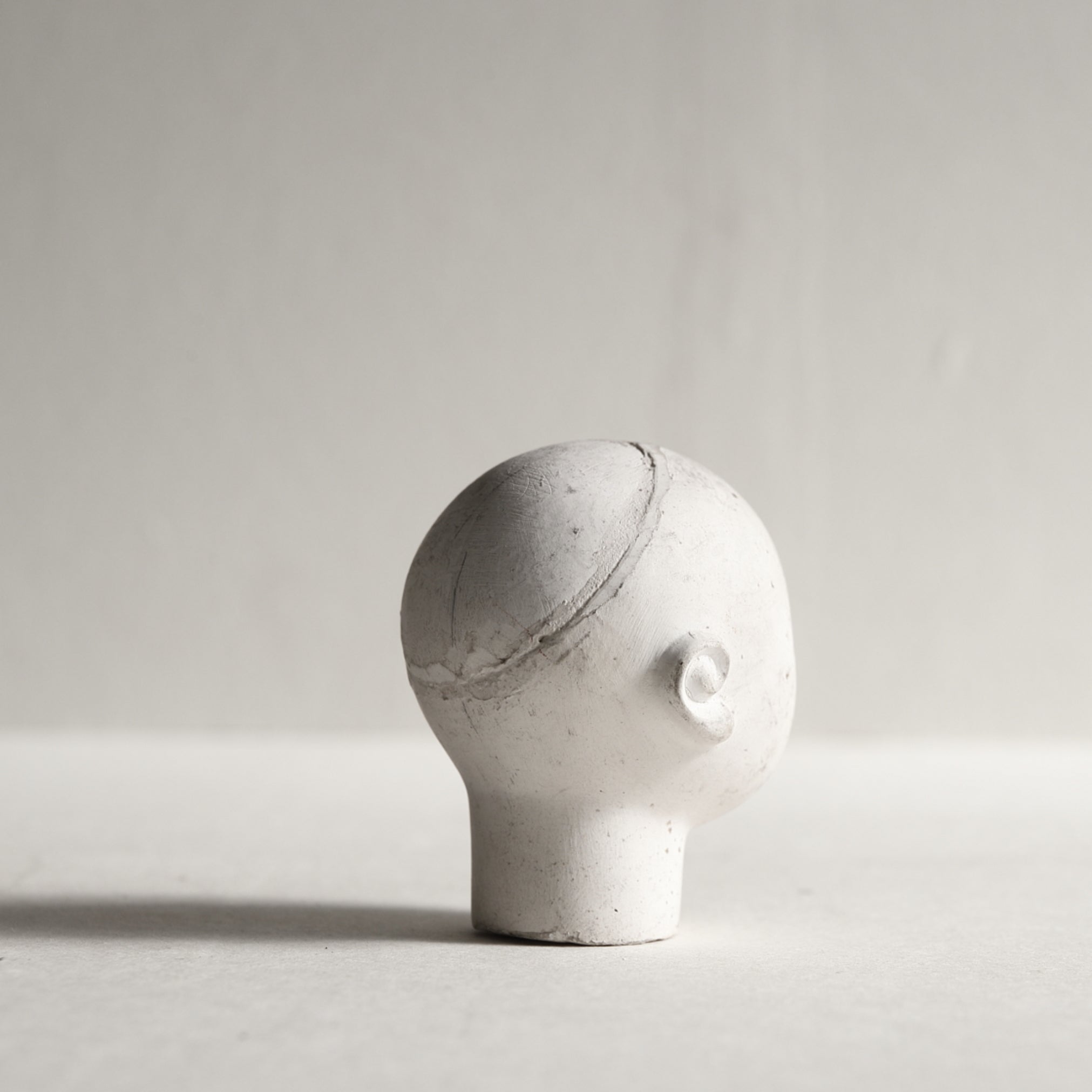 MOLDE DE YESO PARA CABEZA DE MUÑECA, a, Período Showa(1926–1989 d. C.)