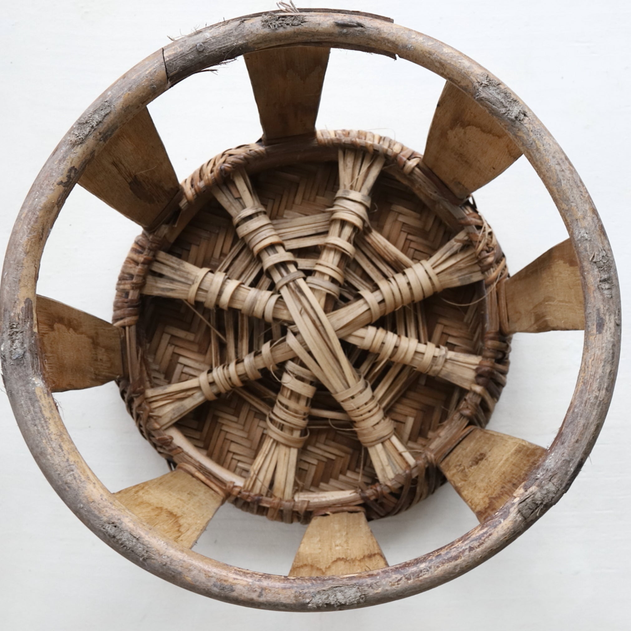 TABURETE BAJO DE BAMBÚ TEJIDO, Yao, d1, Edad Moderna Temprana(Siglos XVI–XIX)