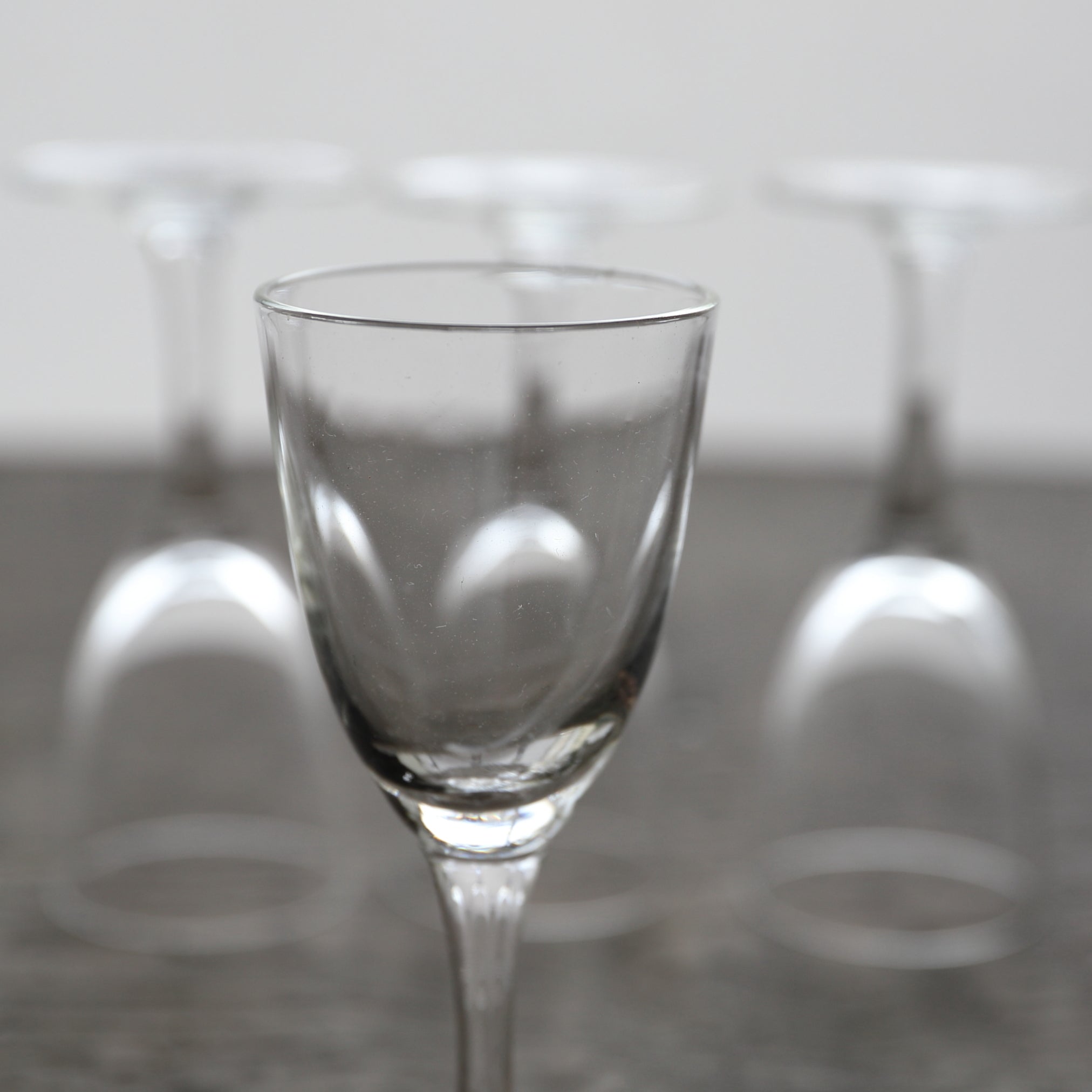 GLASS CUP, Set of 5, b, French Antique, Modern(19th–20th centuries)