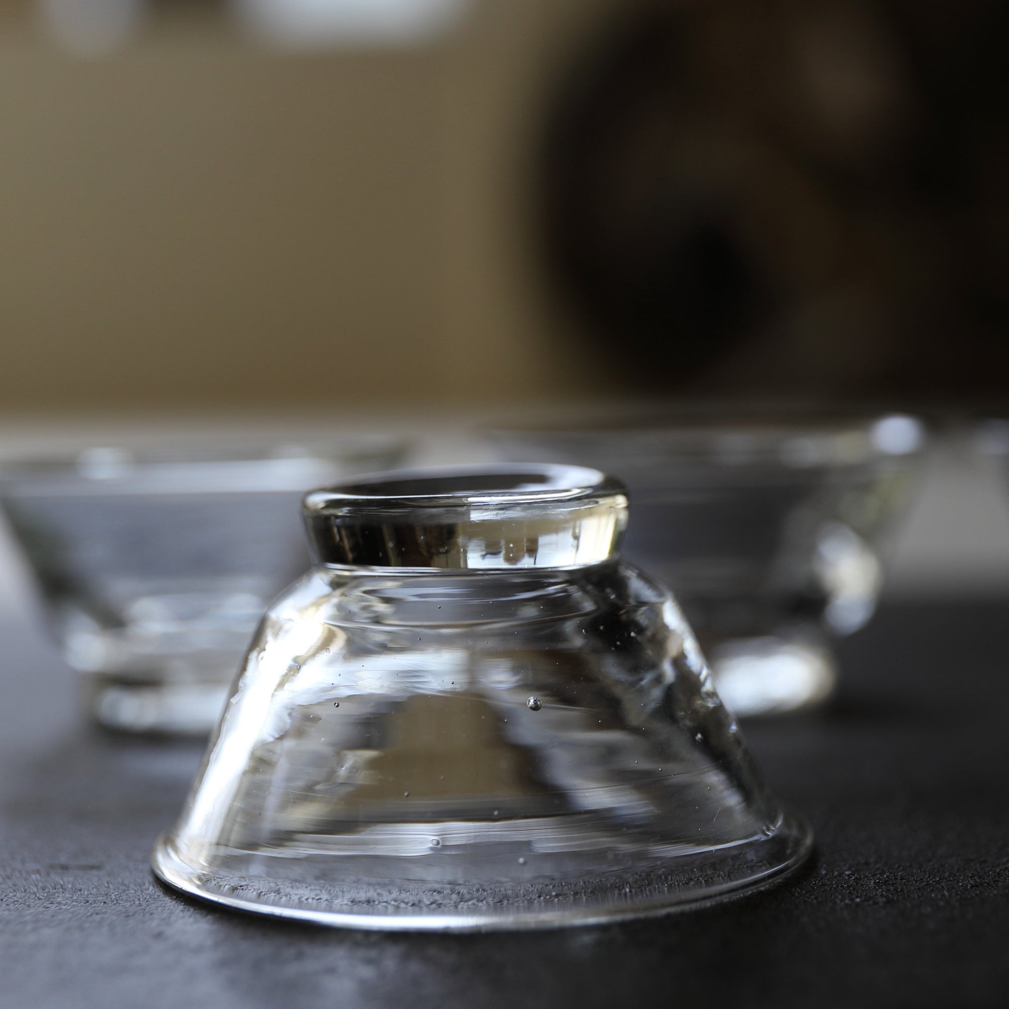 TAZA PARA SENCHA DE VIDRIO, Juego de 5, Período Taisho(1912–1926 d. C.)