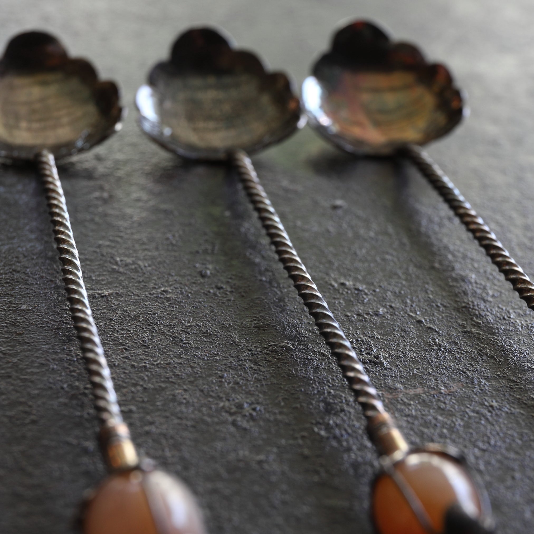 PURE SILVER BALL-TIPPED SPOON, 800 Silver, 800, French Antique, Early Modern Period(16th–19th centuries)