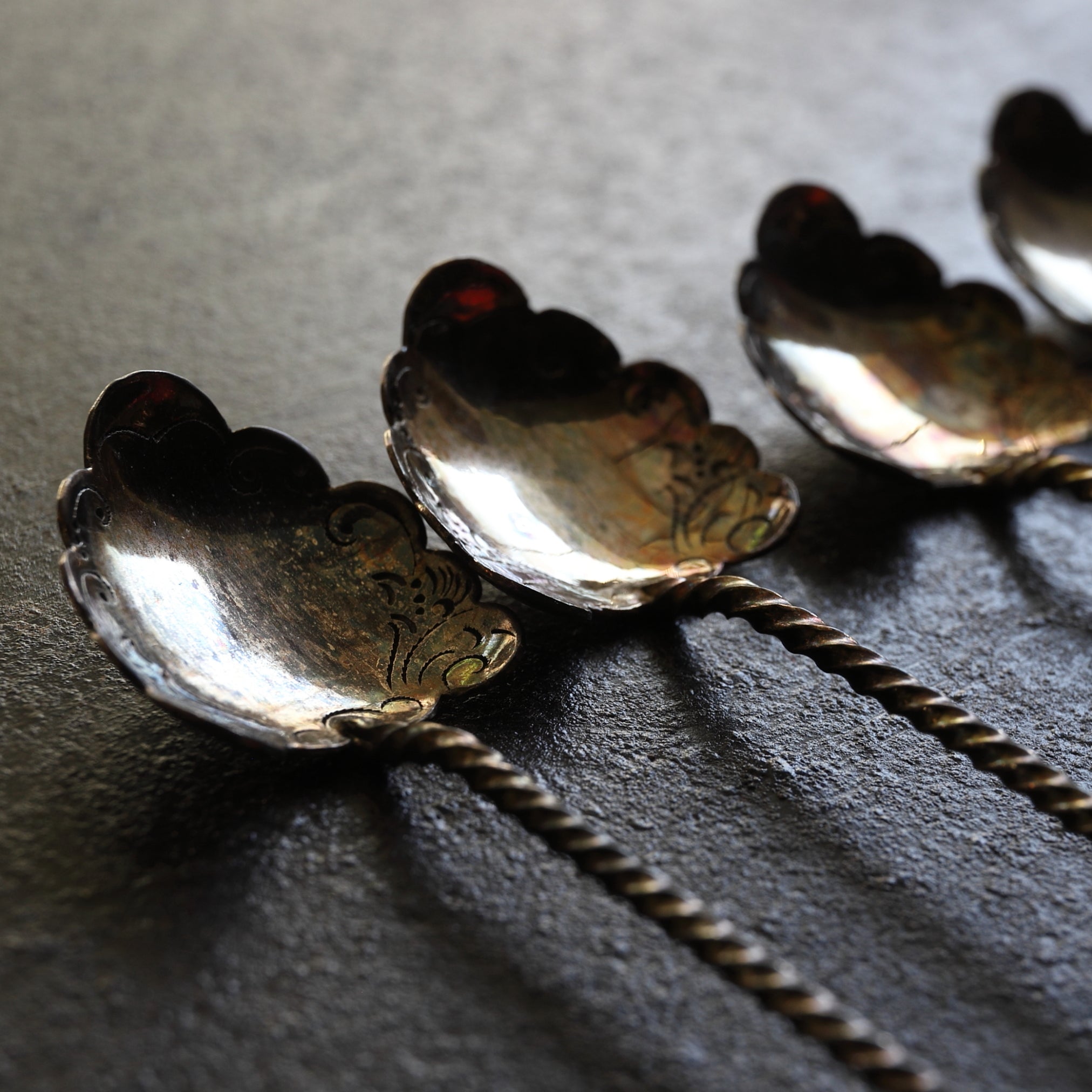 PURE SILVER BALL-TIPPED SPOON, 800 Silver, 800, French Antique, Early Modern Period(16th–19th centuries)