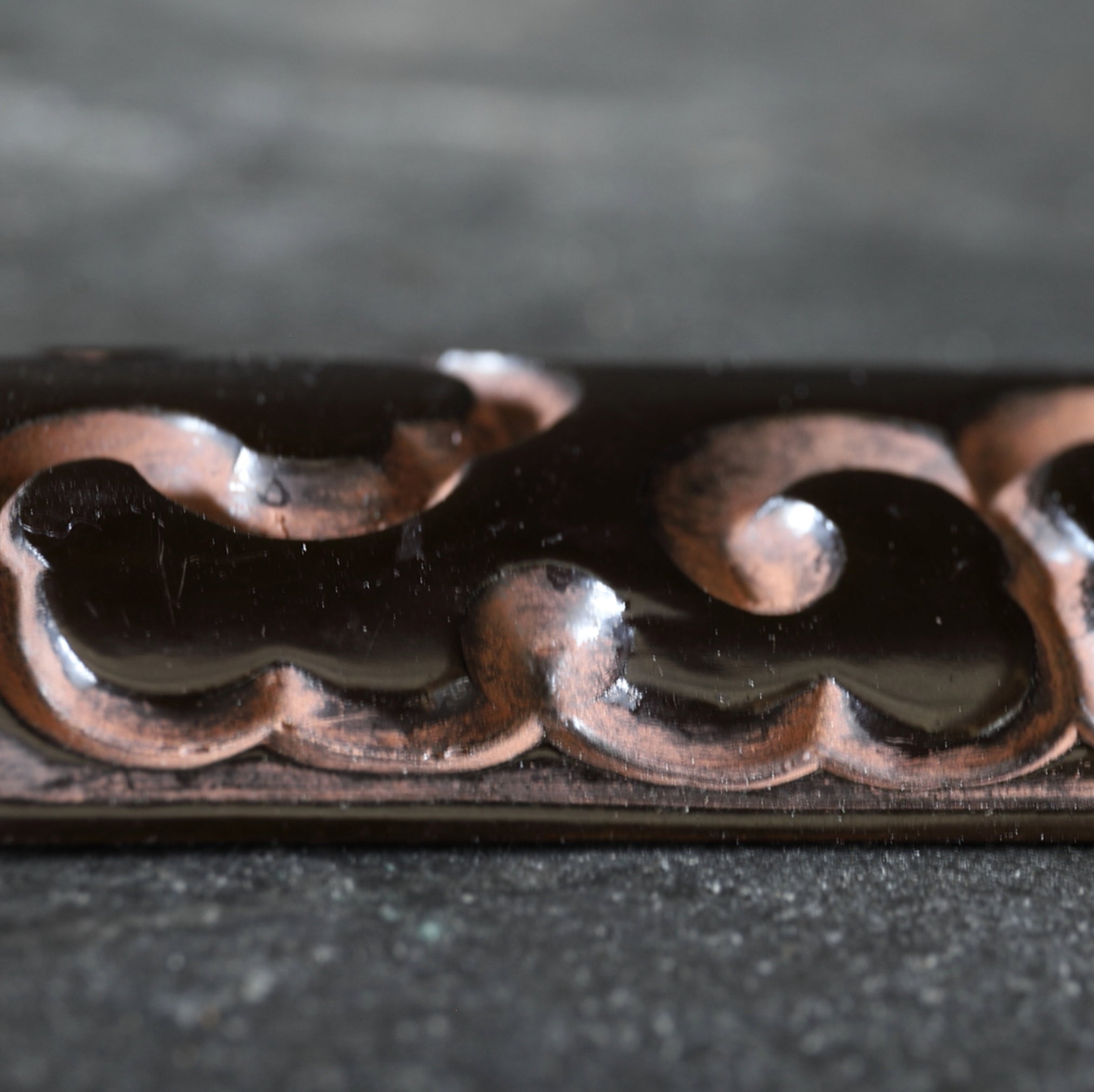 TEA SCOOP, Carved red lacquer with scrollwork design, Qing Dynasty(1616–1911CE)