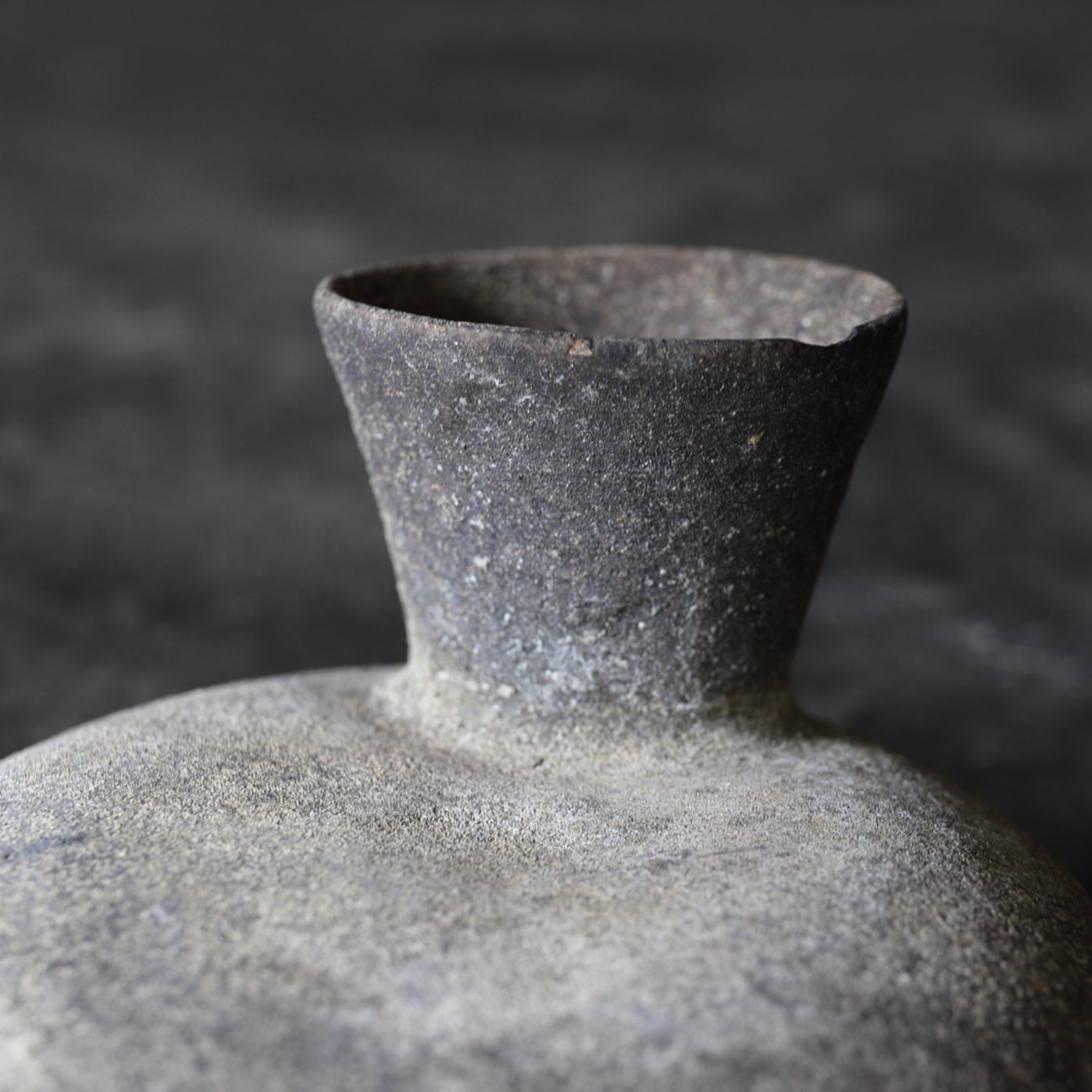 BOTELLA PLANA PEQUEÑA, Cerámica Sue, Período Nara(710–794 d. C.)