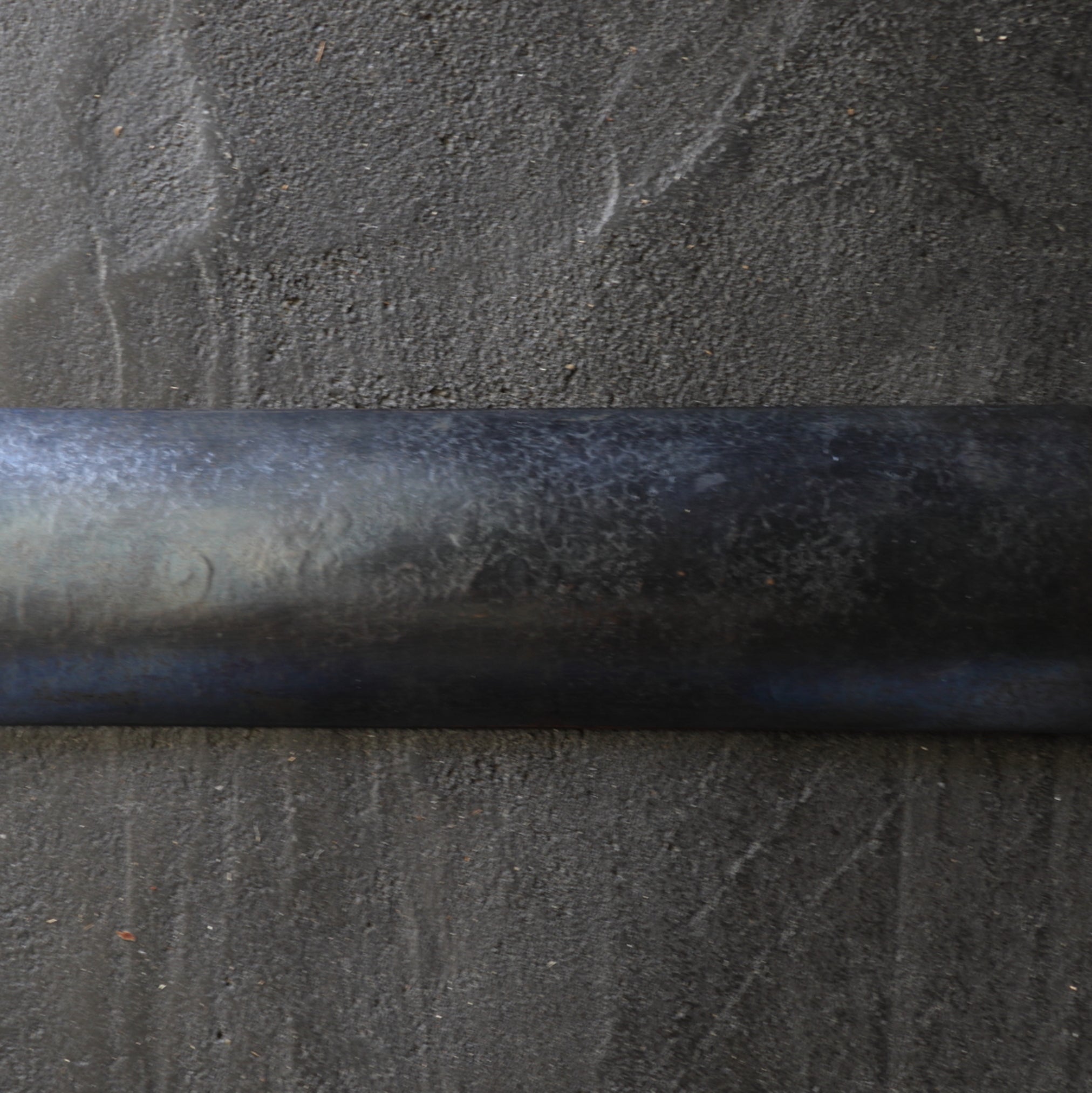 CUCHARA PARA TÉ DE COBRE, Tallada con diseño de poema chino, marcado, Moderno(Siglos XIX–XX)