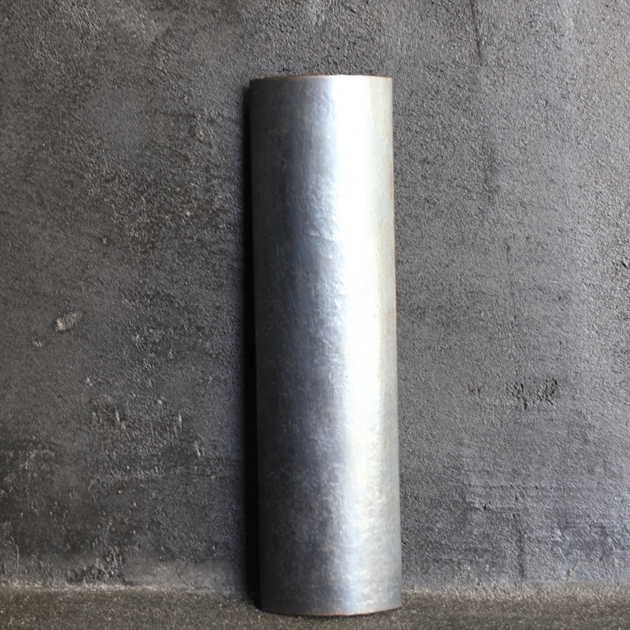 CUCHARA PARA TÉ DE COBRE, Tallada con diseño de poema chino, marcado, Moderno(Siglos XIX–XX)