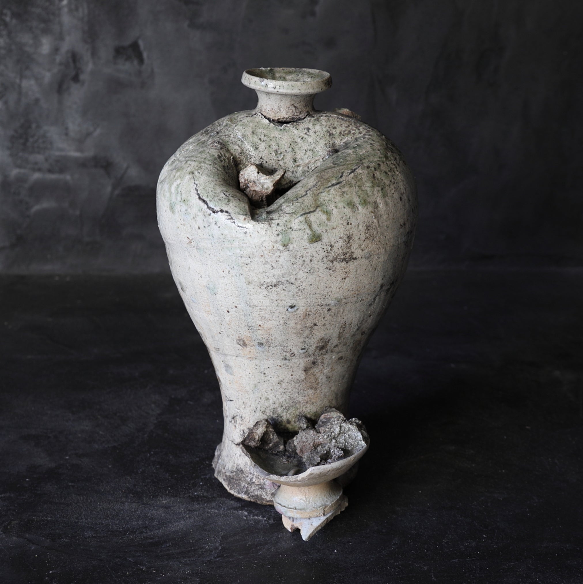 HEISHI, Ko-Seto, vidriado ceniza, Período Kamakura(1185–1333 d. C.)