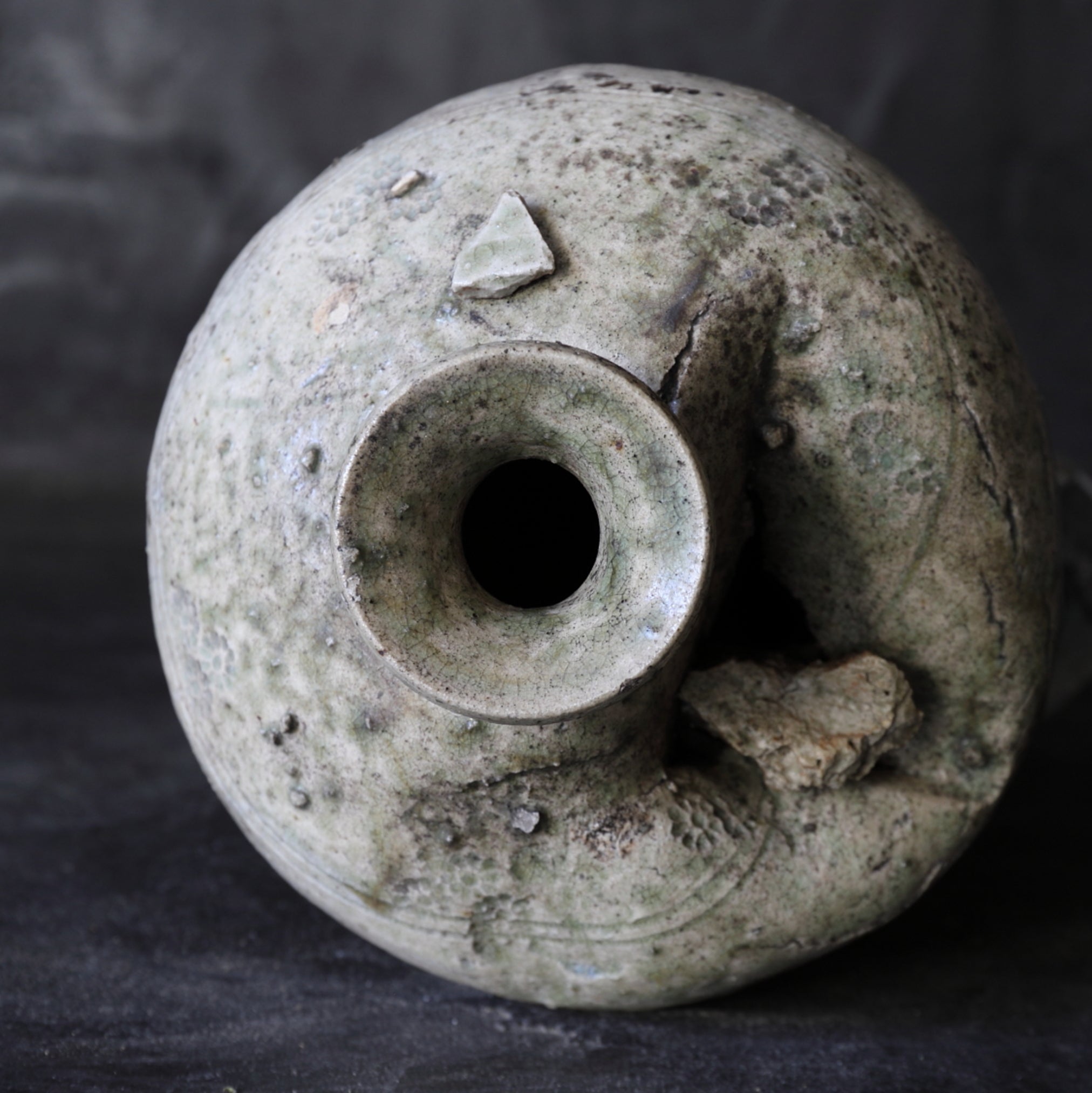 HEISHI, Ko-Seto, vidriado ceniza, Período Kamakura(1185–1333 d. C.)