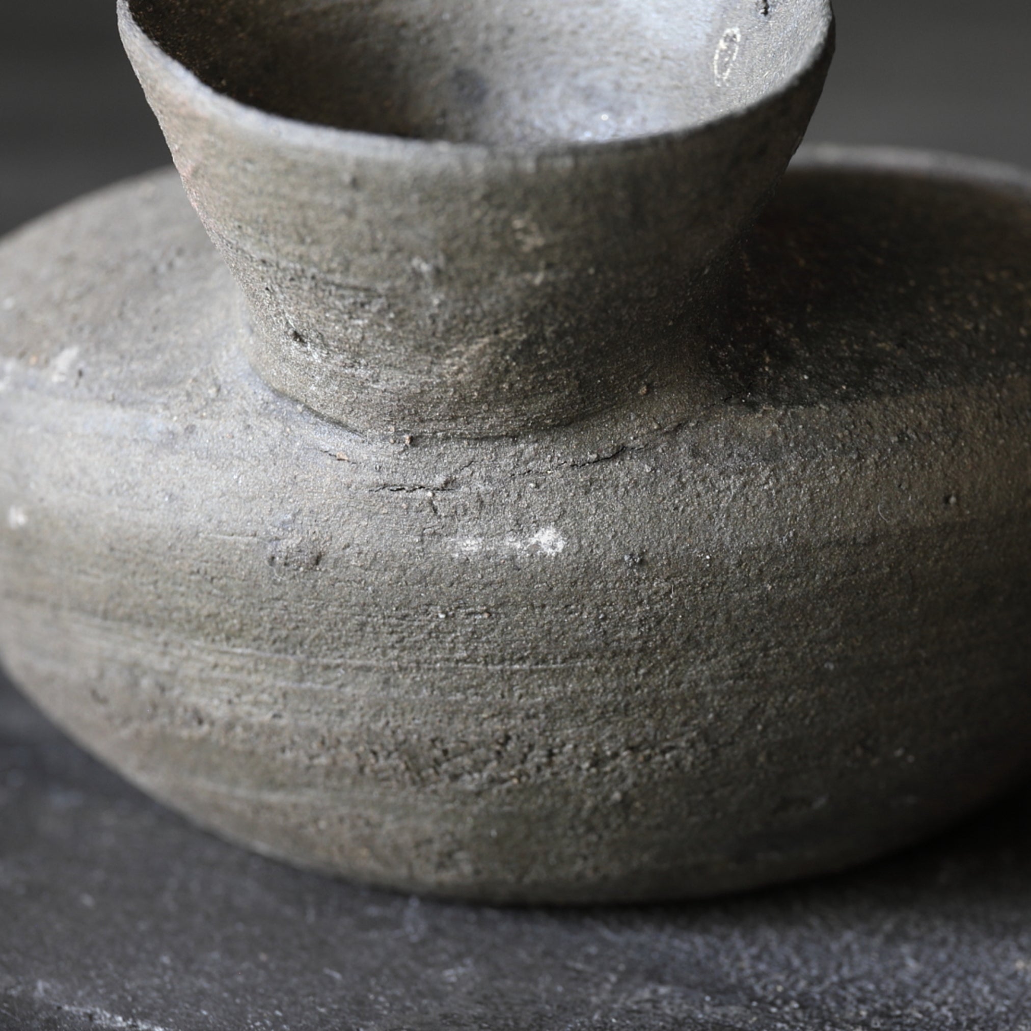 BOTELLA PLANA PEQUEÑA, Cerámica Sue, Período Nara(710–794 d. C.)