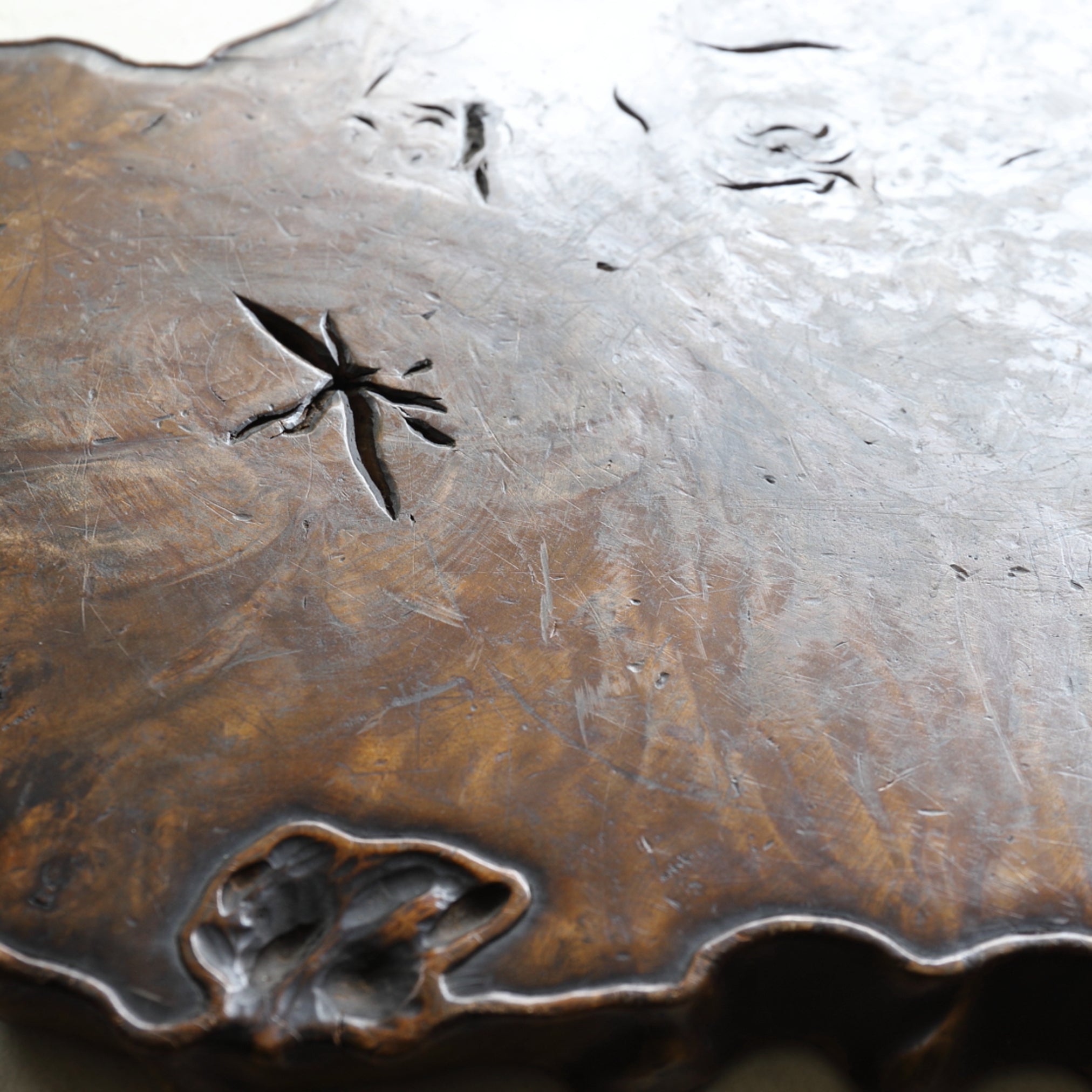 花梨癭木花臺(近代, 西元19–20世紀)
