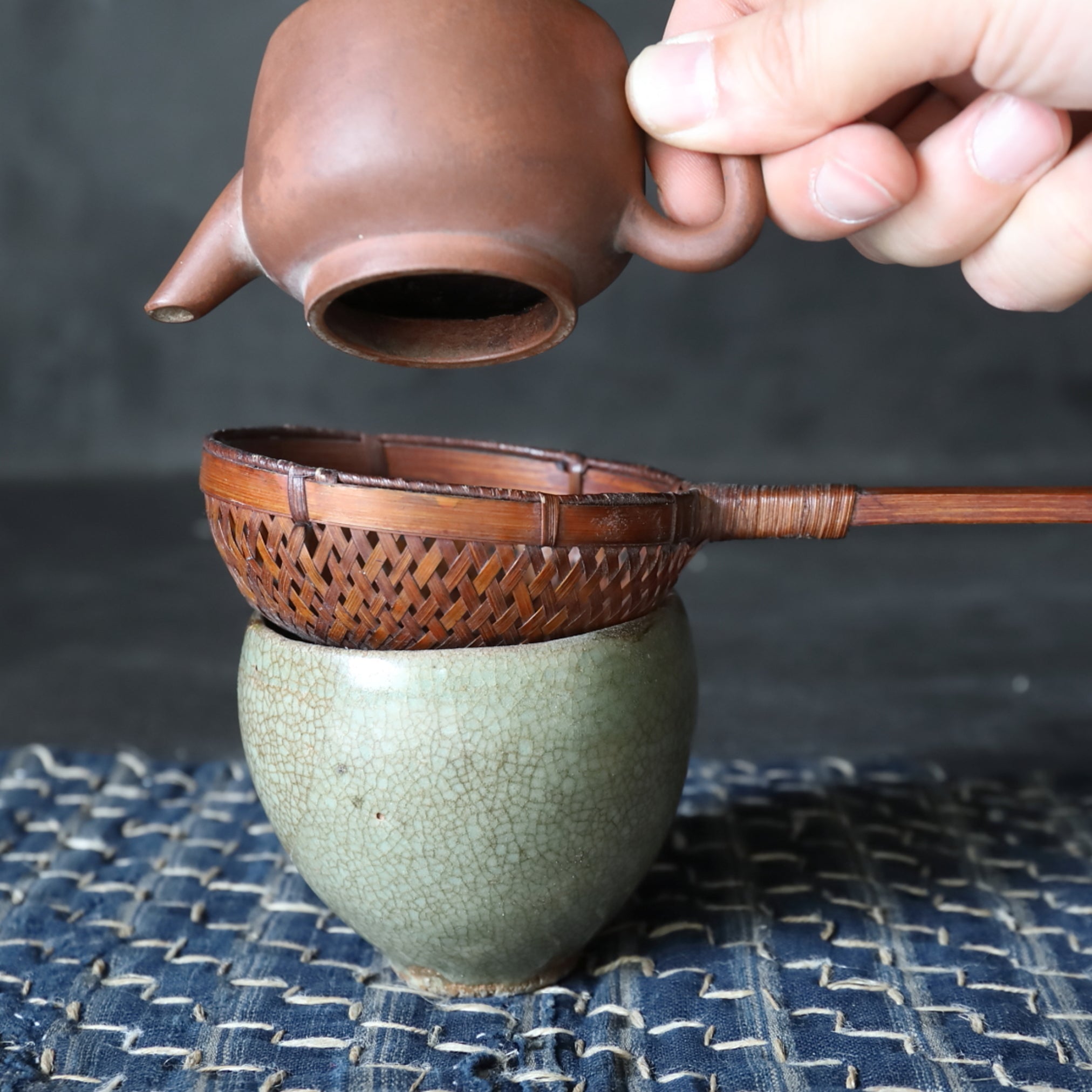 COLADOR DE TÉ DE BAMBÚ, Dinastía Qing(1616–1911 d. C.)