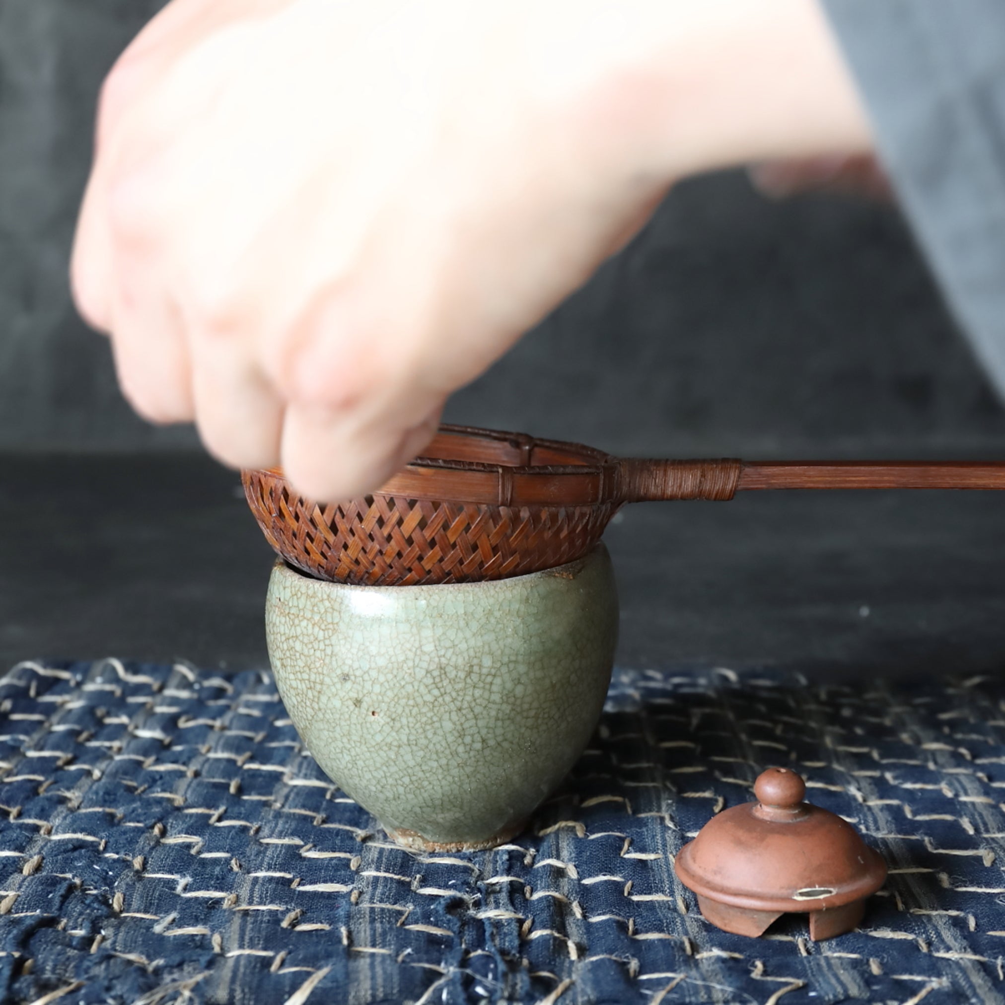 COLADOR DE TÉ DE BAMBÚ, Dinastía Qing(1616–1911 d. C.)