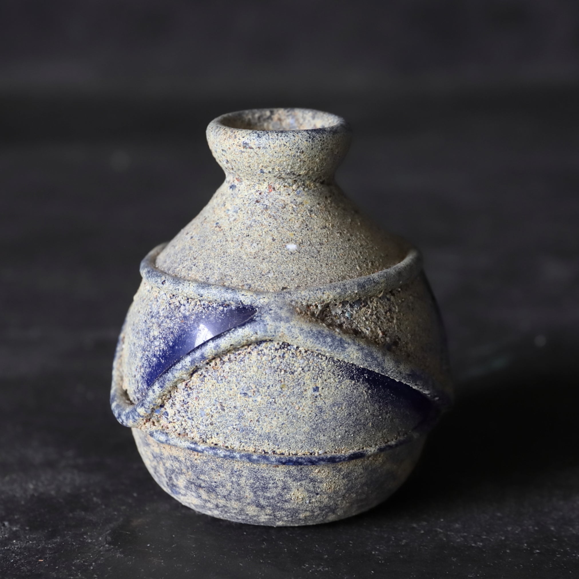 SMALL BOTTLE, Roman Glass, with decoration, Prehistoric(Before the 3rd century)