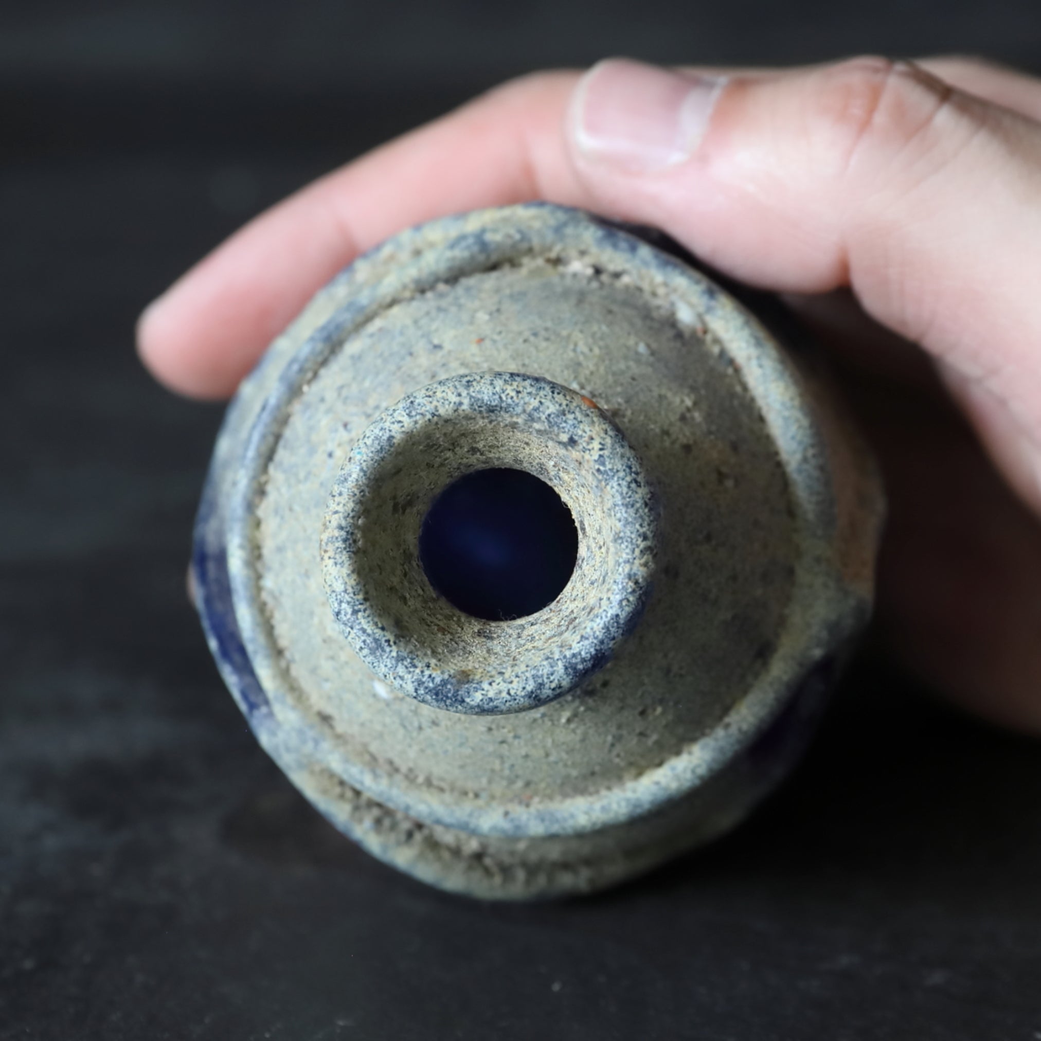 SMALL BOTTLE, Roman Glass, with decoration, Prehistoric(Before the 3rd century)