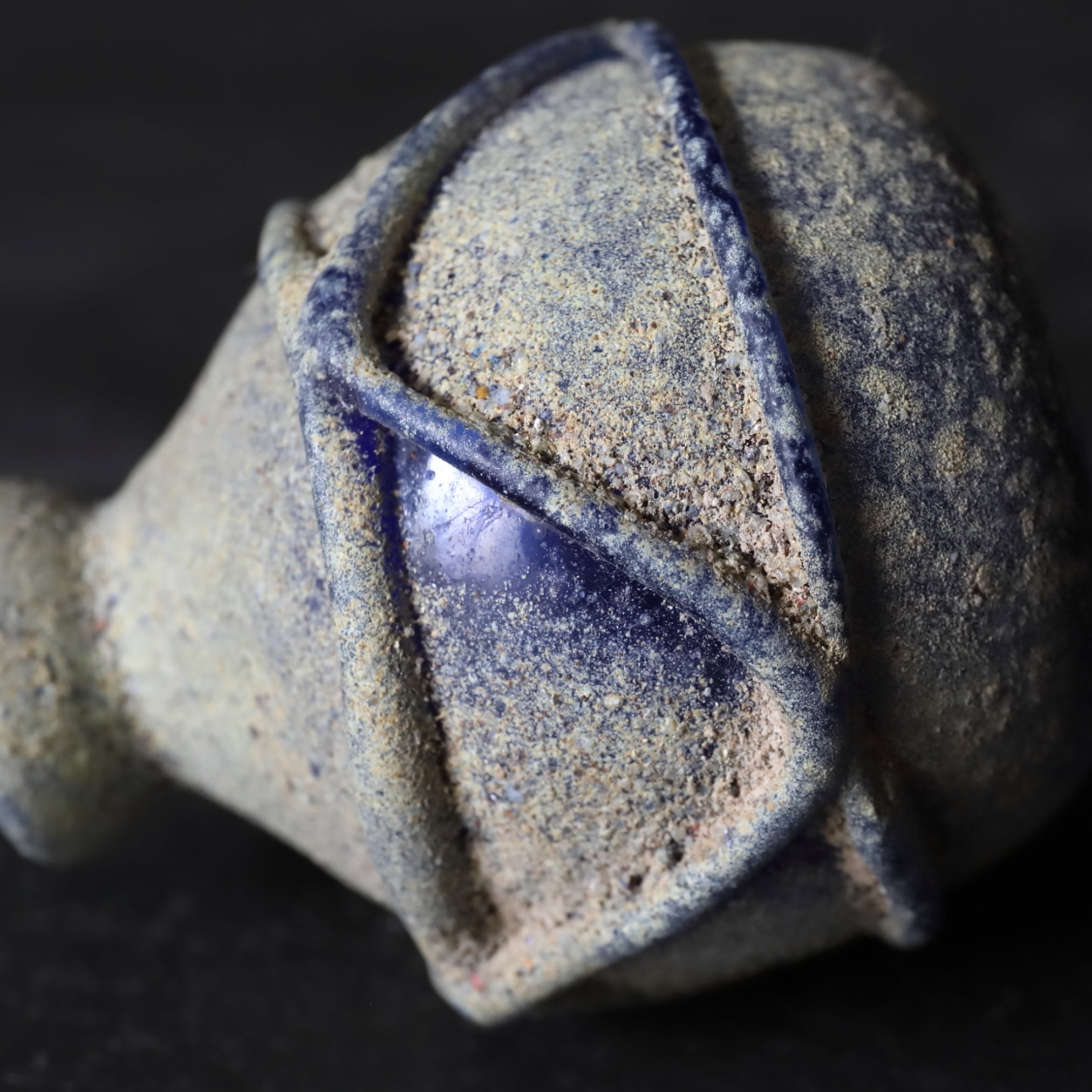 SMALL BOTTLE, Roman Glass, with decoration, Prehistoric(Before the 3rd century)