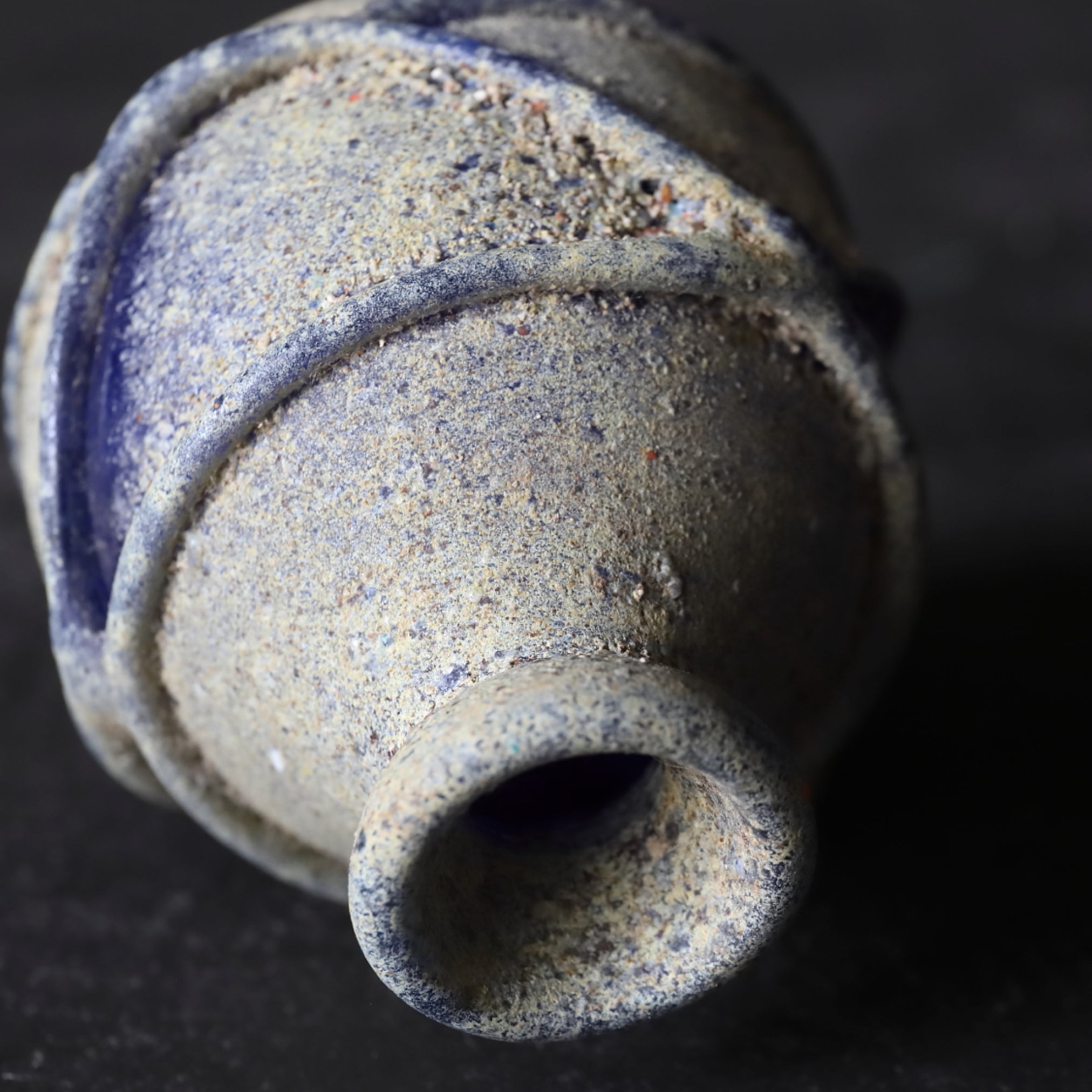 SMALL BOTTLE, Roman Glass, with decoration, Prehistoric(Before the 3rd century)