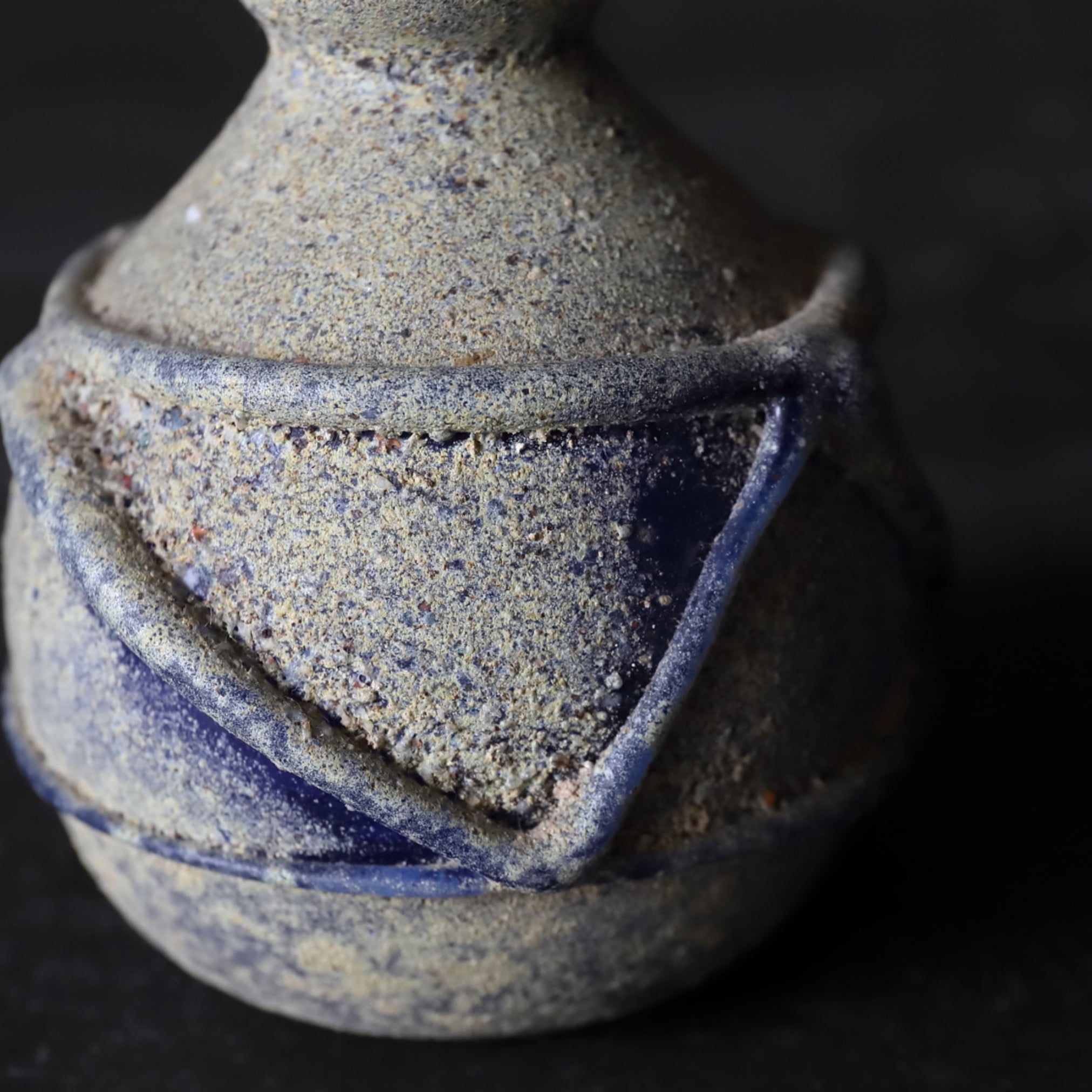 SMALL BOTTLE, Roman Glass, with decoration, Prehistoric(Before the 3rd century)