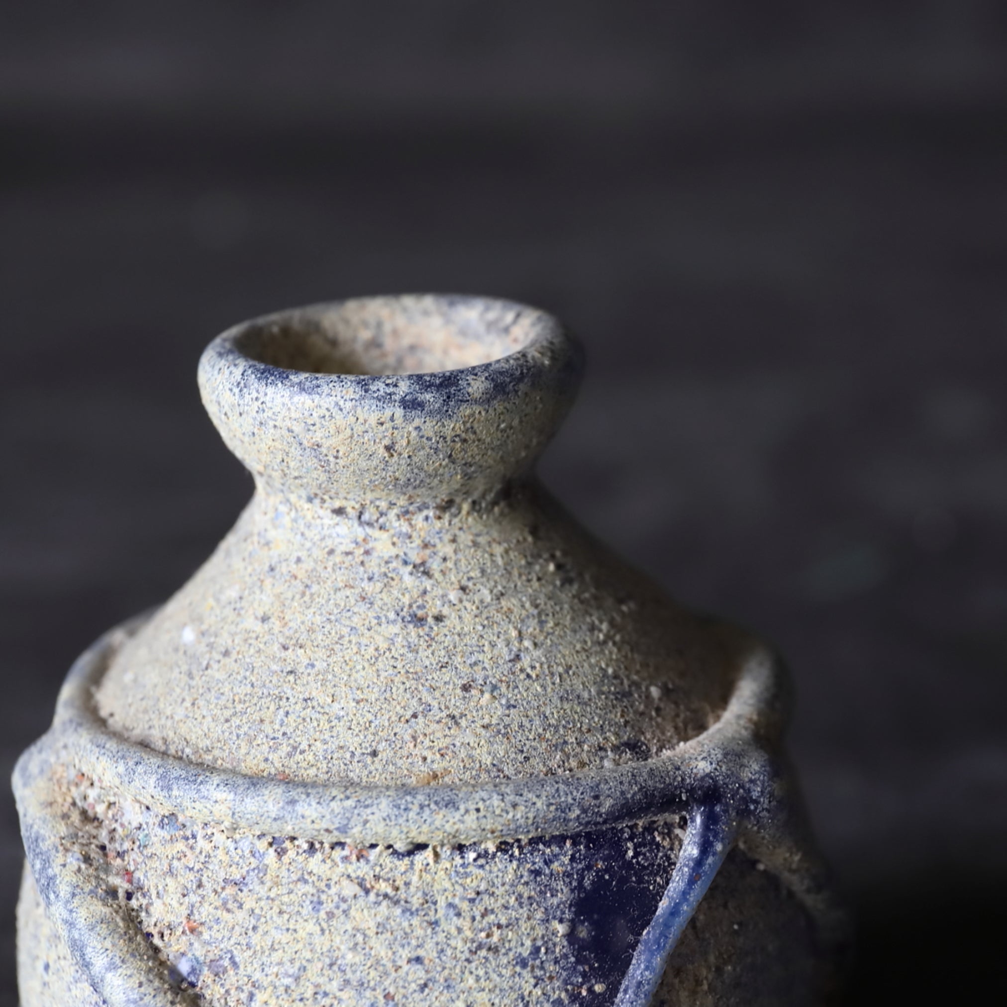 SMALL BOTTLE, Roman Glass, with decoration, Prehistoric(Before the 3rd century)