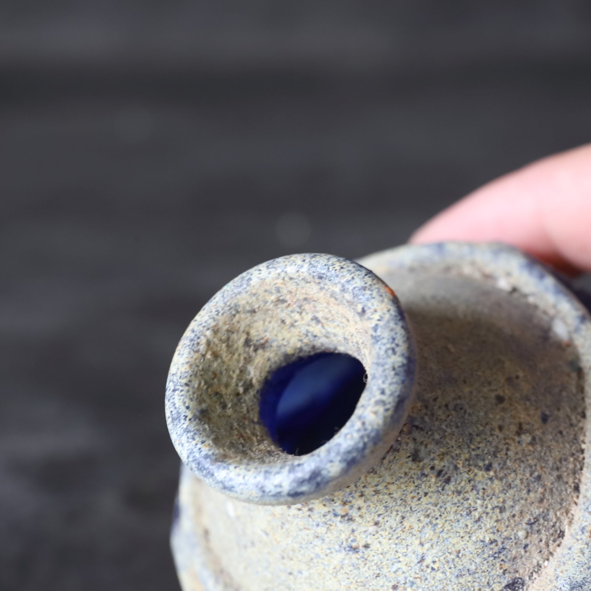 SMALL BOTTLE, Roman Glass, with decoration, Prehistoric(Before the 3rd century)