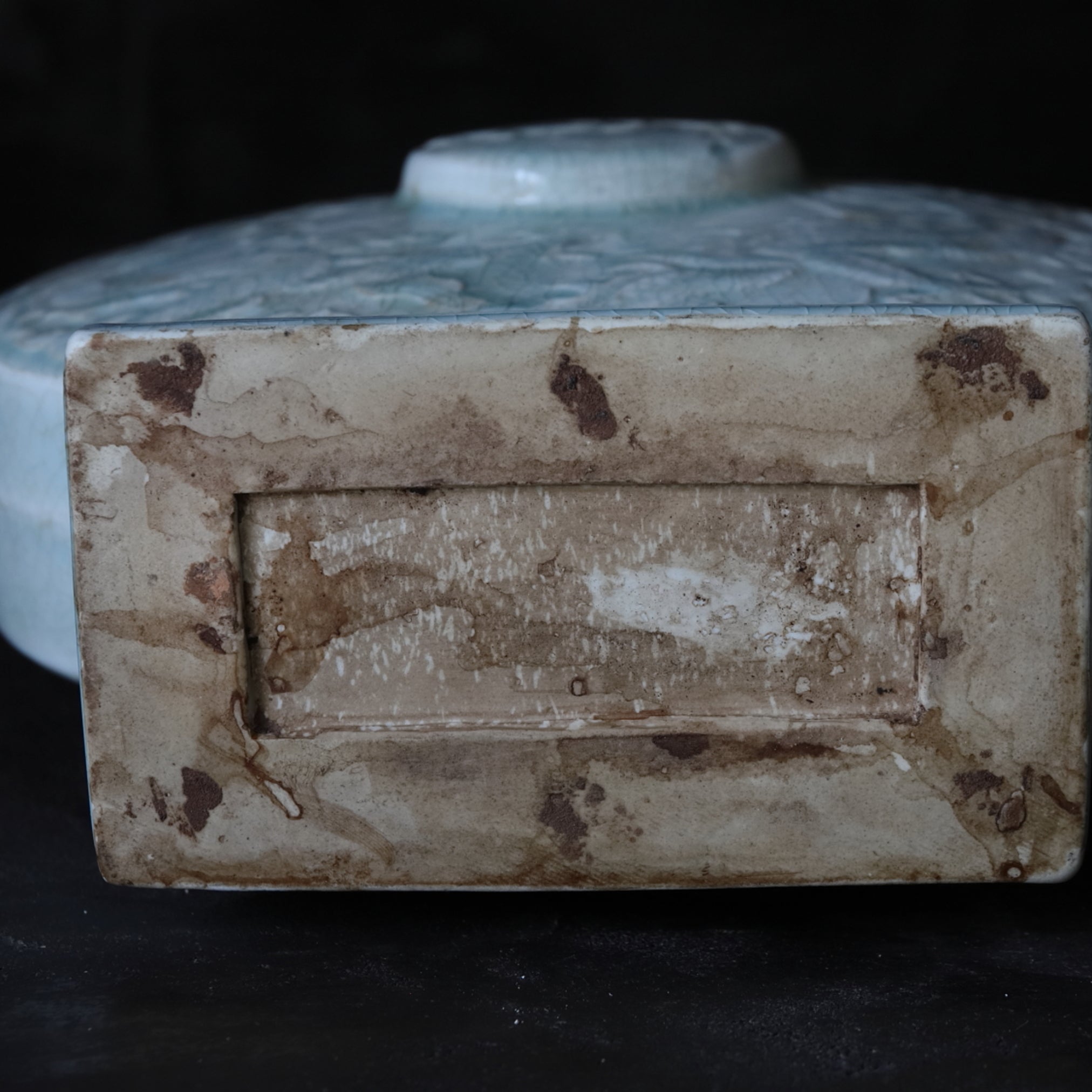 GROSSER FLACHKRUG, Qingbai mit henkeln, Ming–Qing-Dynastie(1368–1911 n. Chr.)