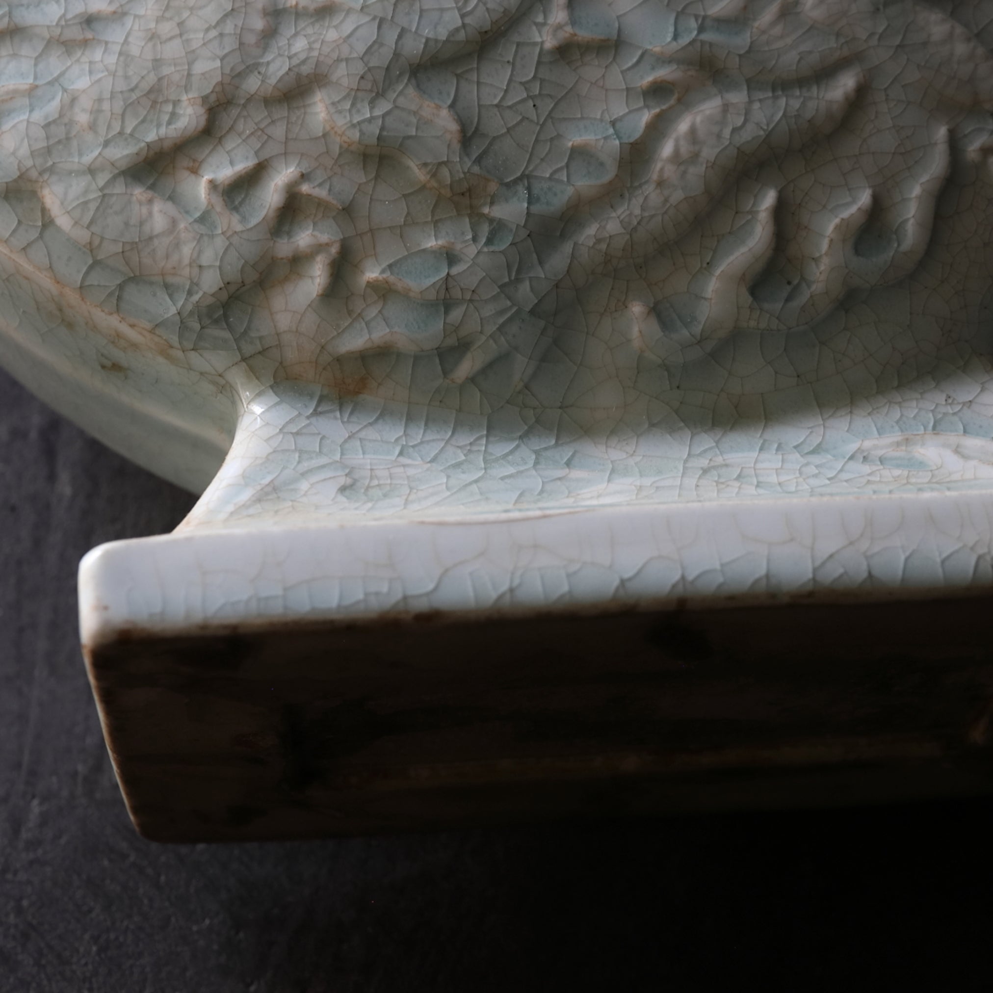 GROSSER FLACHKRUG, Qingbai mit henkeln, Ming–Qing-Dynastie(1368–1911 n. Chr.)