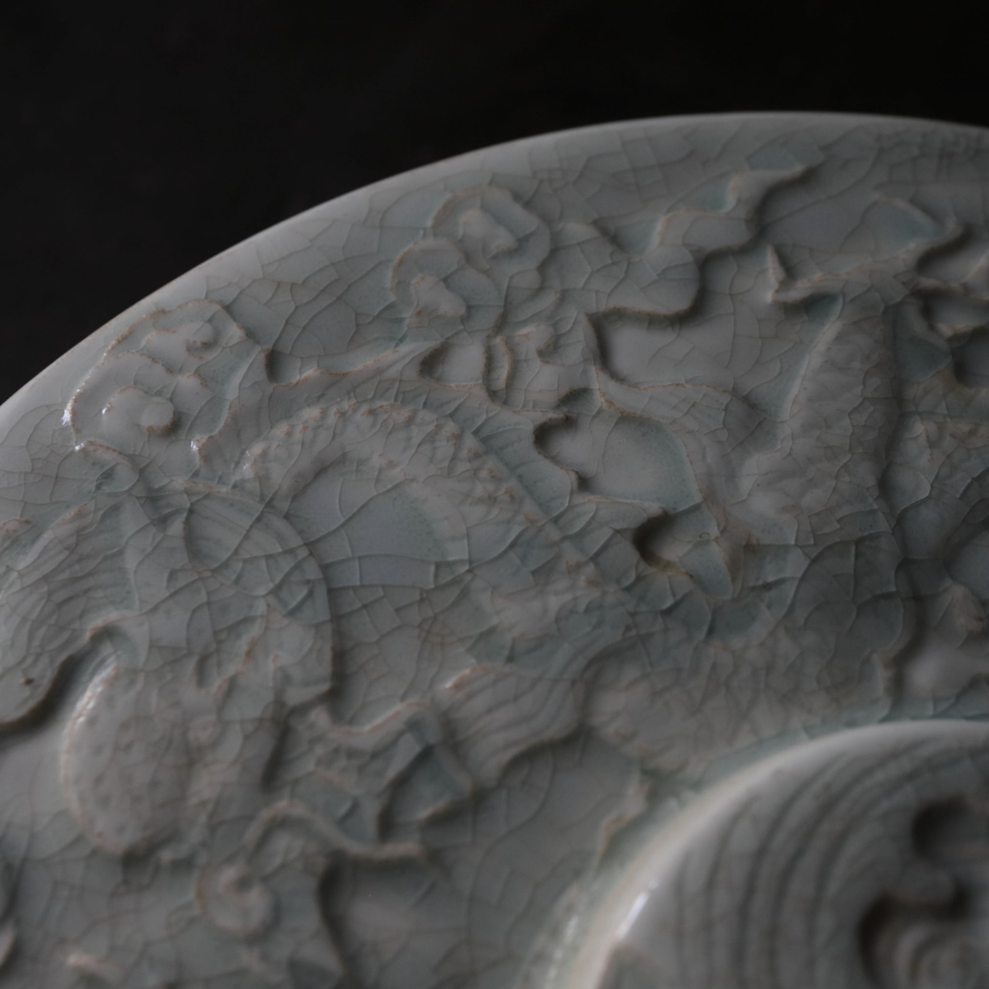 GROSSER FLACHKRUG, Qingbai mit henkeln, Ming–Qing-Dynastie(1368–1911 n. Chr.)