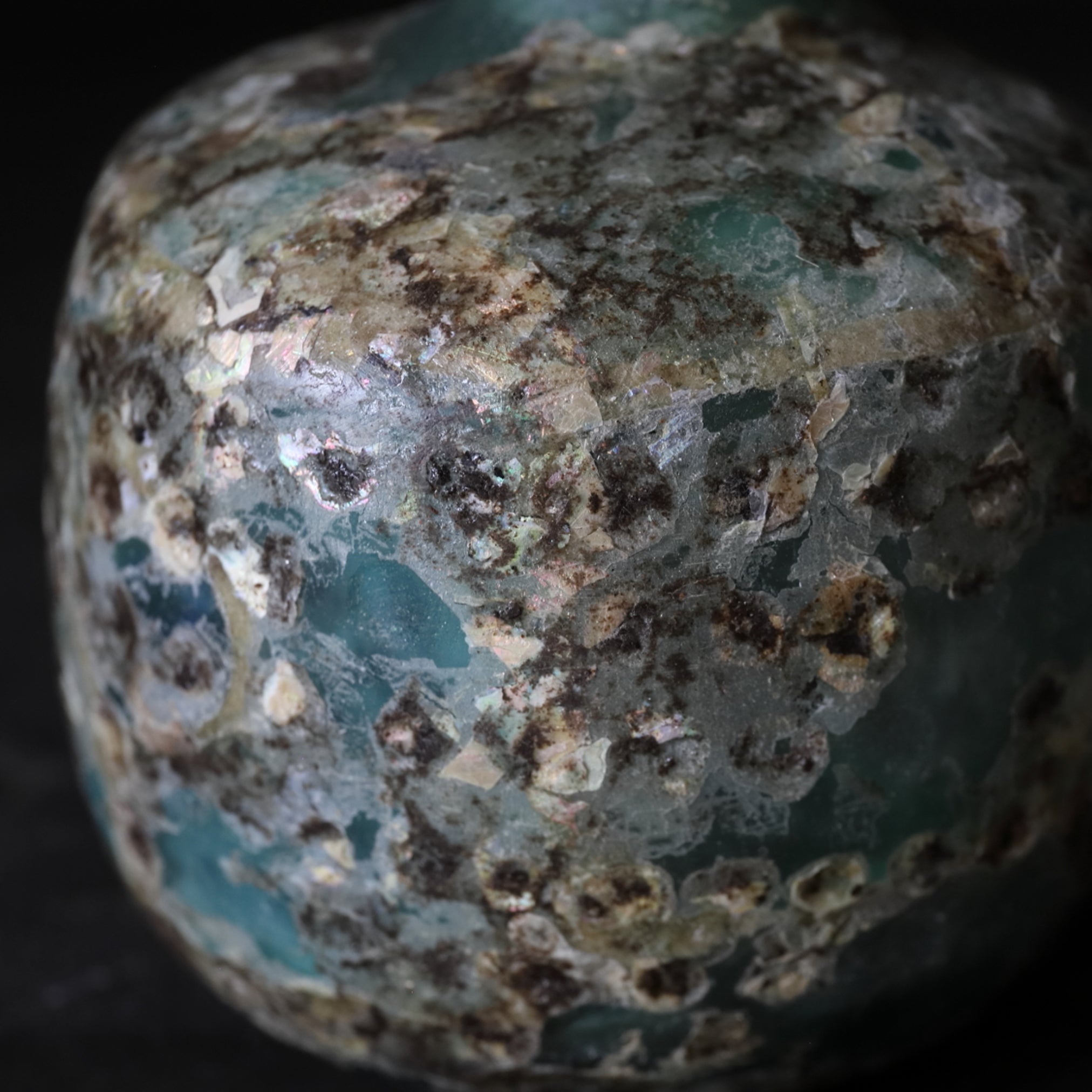 BOTELLA IRIDISCENTE DOBLE, Vidrio romano, Prehistoria(Antes del siglo III)