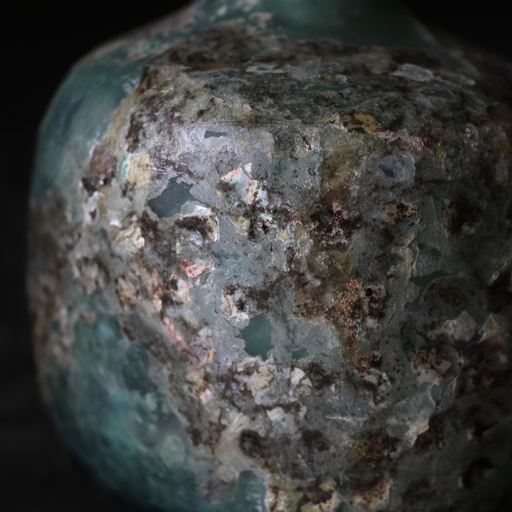 BOTELLA IRIDISCENTE DOBLE, Vidrio romano, Prehistoria(Antes del siglo III)