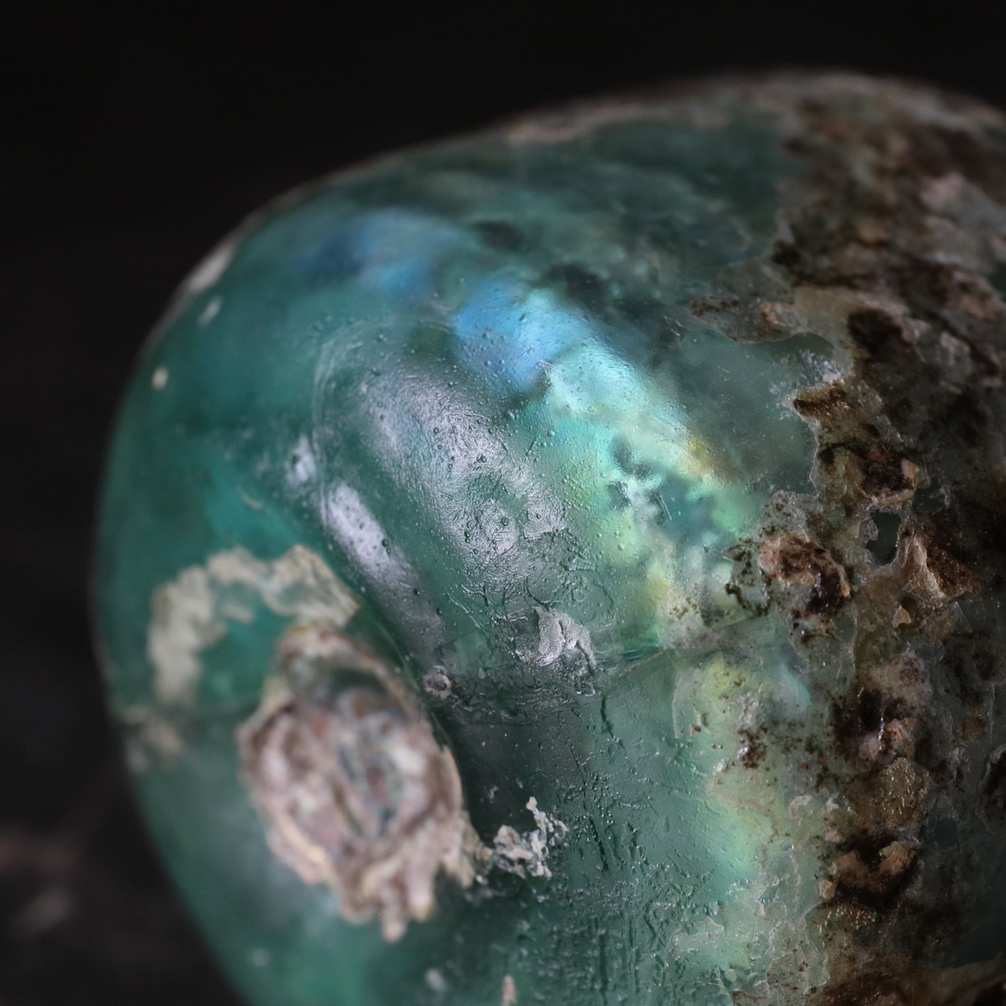 BOTELLA IRIDISCENTE DOBLE, Vidrio romano, Prehistoria(Antes del siglo III)