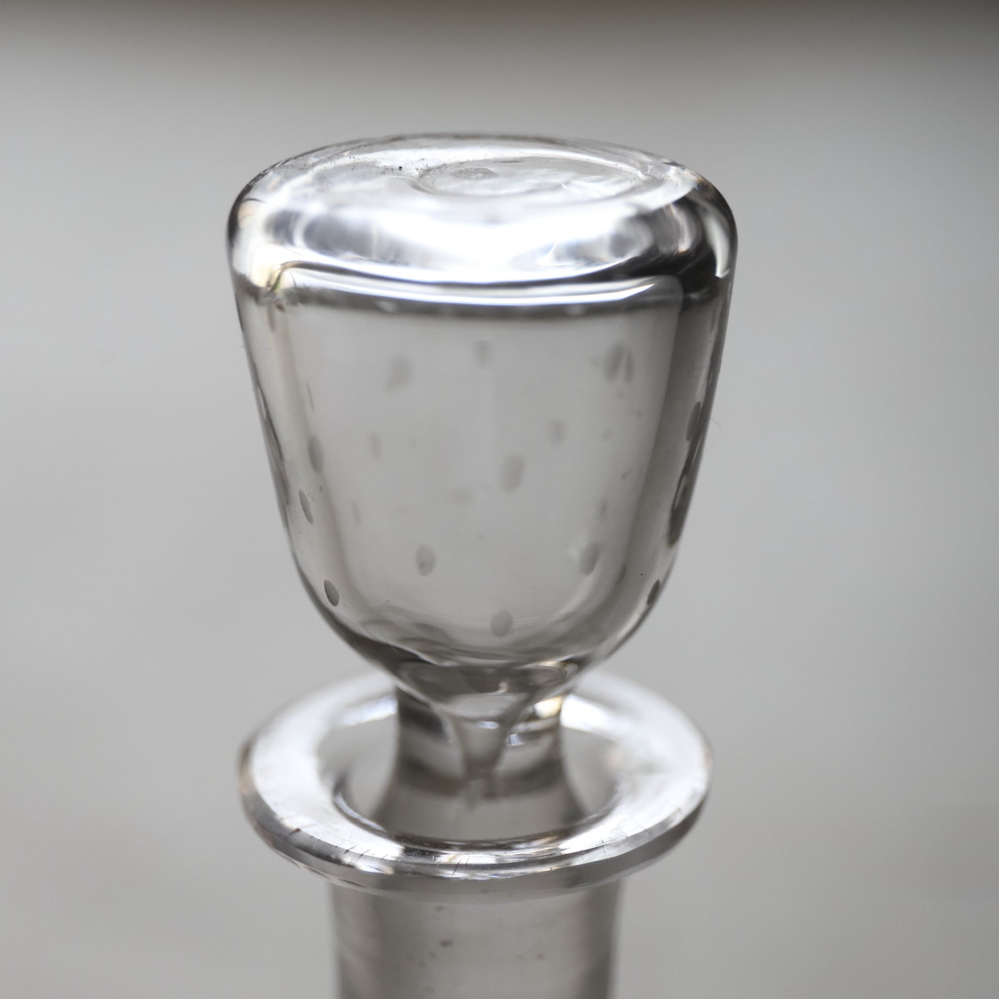 GLASS BOTTLE, Enamel-painted with grass design with lid, French Antique, Early Modern Period(16th–19th centuries)